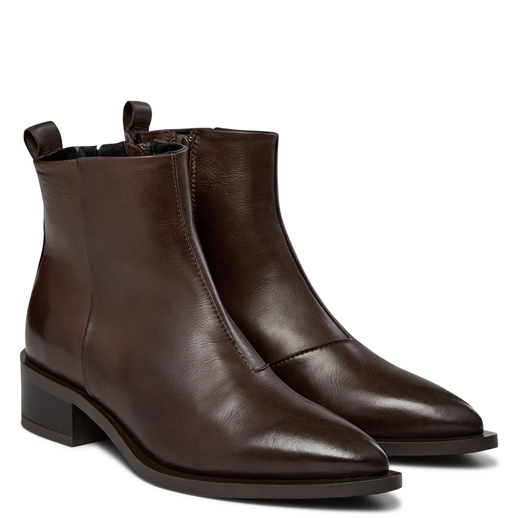 Leather mid-calf boots PAVEMENT Brown