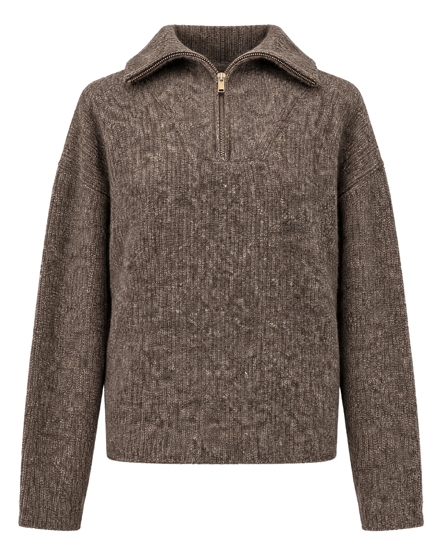 High-neck wool-blend sweater ZAPA Green