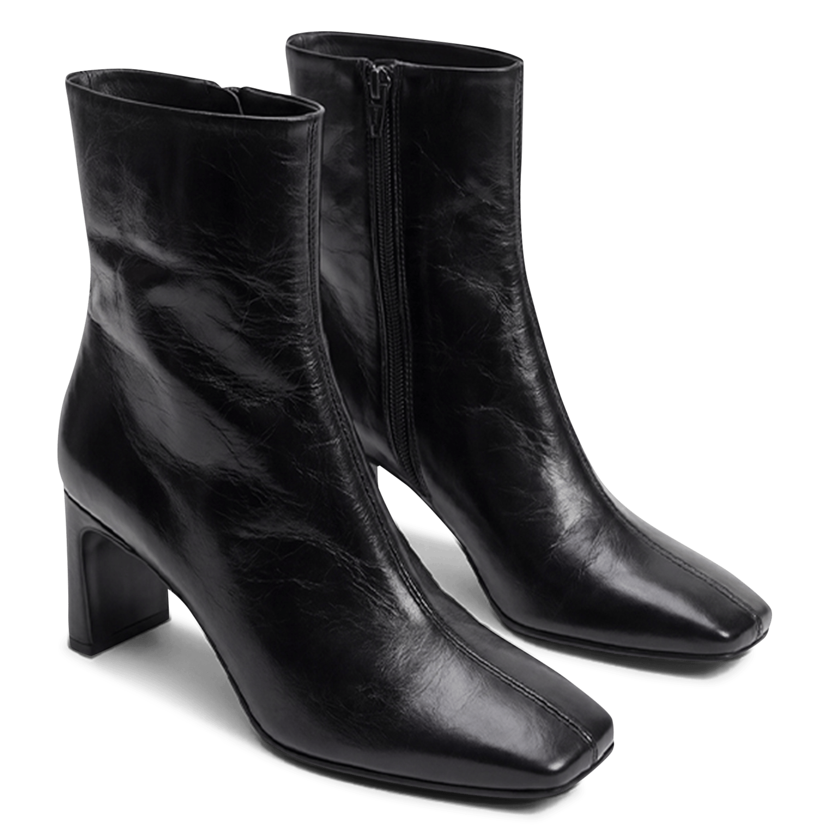 Leather mid-calf boots JONAK Black