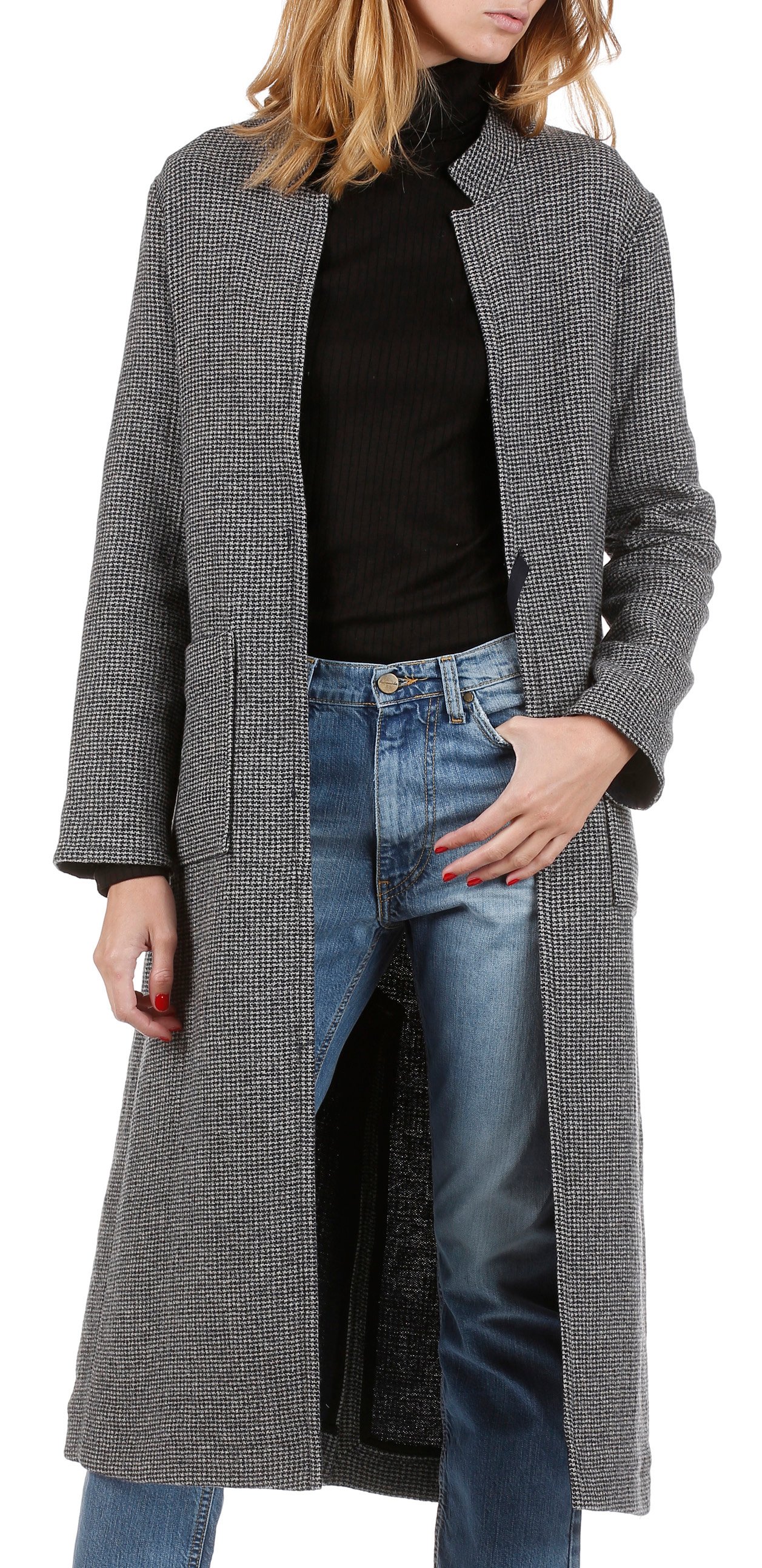 Manteau en pied de poule Pagnol SWILDENS Gris