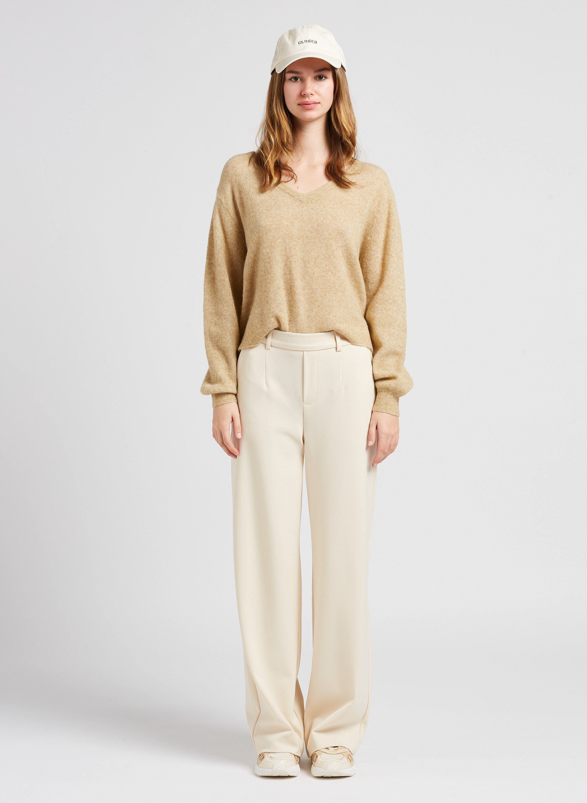 Pantalon fluide à pinces  OBJECT Beige