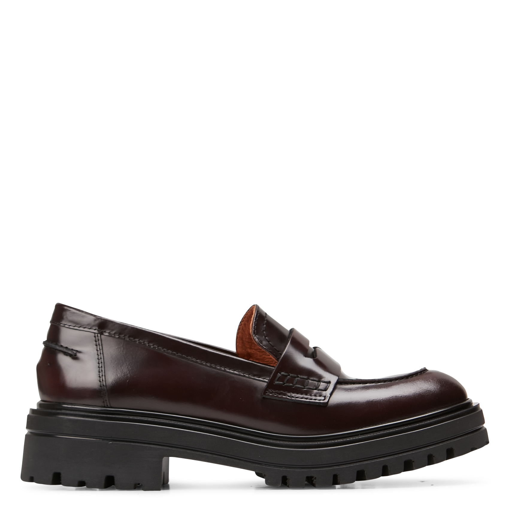 Leather loafers JONAK Red