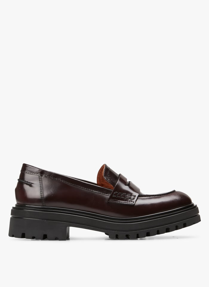 Mocassins En Cuir Alfi Bordeaux Jonak Femme Place des Tendances