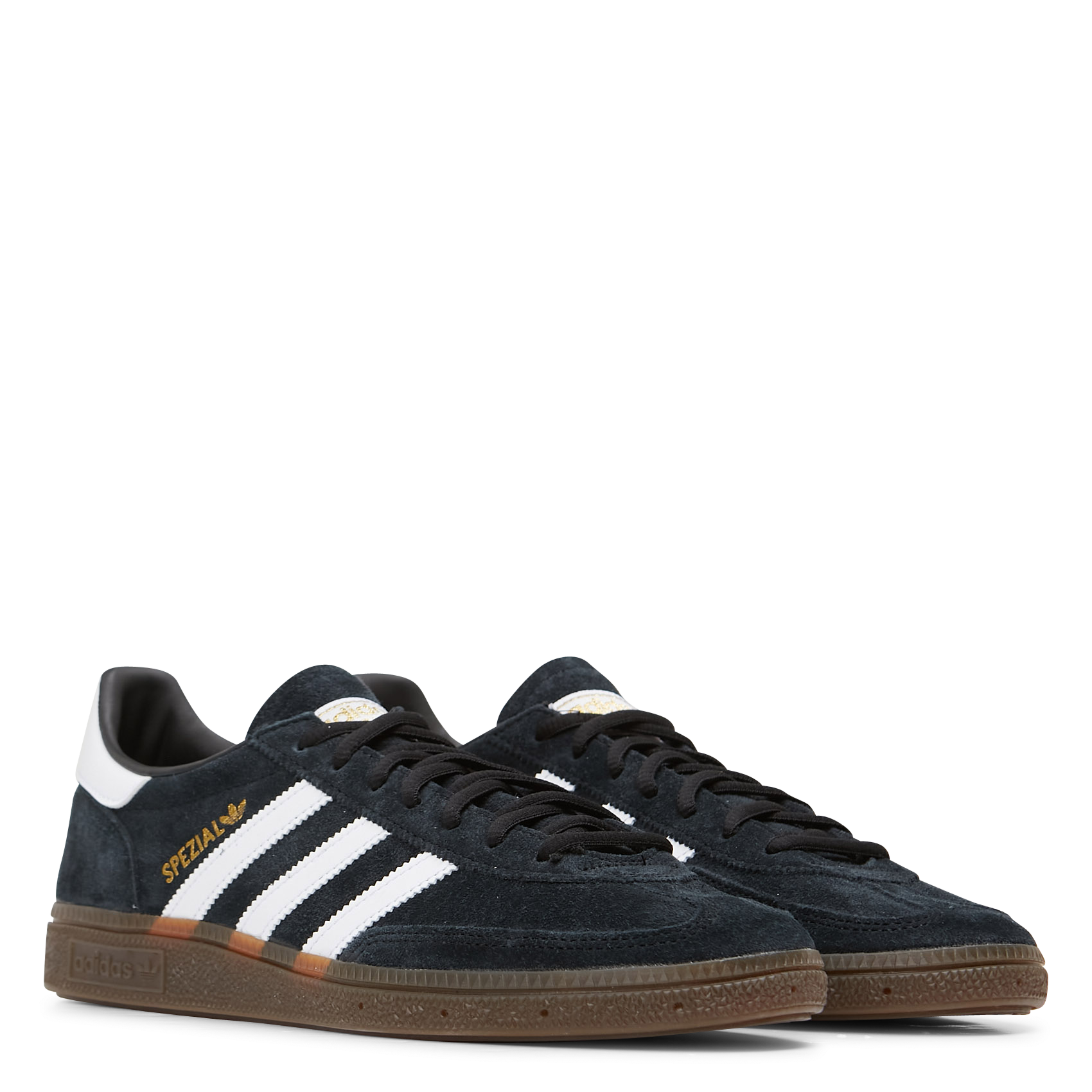 Low-top lace-up leather trainers ADIDAS Black