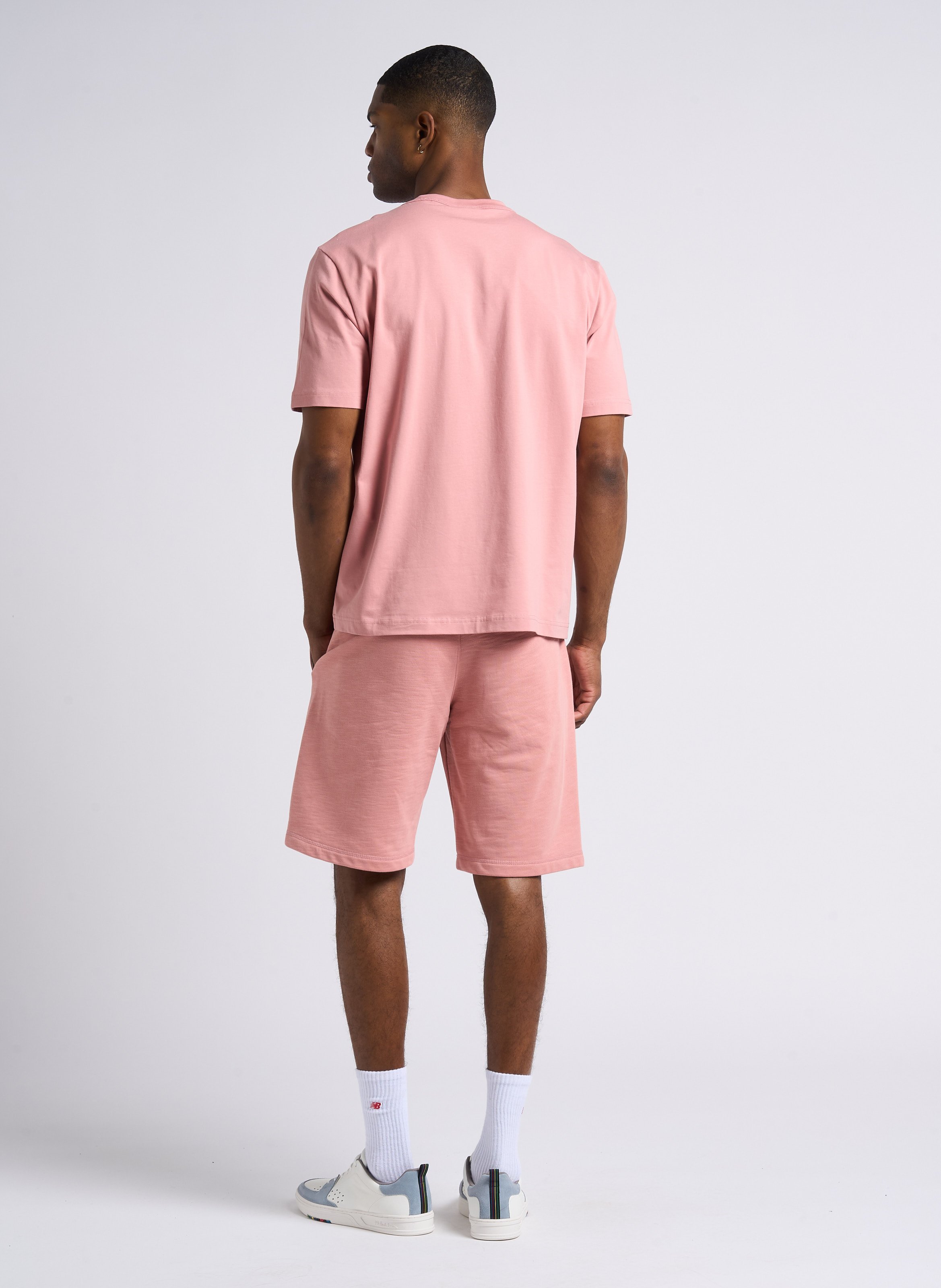 Straight round-neck screen-printed cotton-blend T-shirt PAUL SMITH Pink