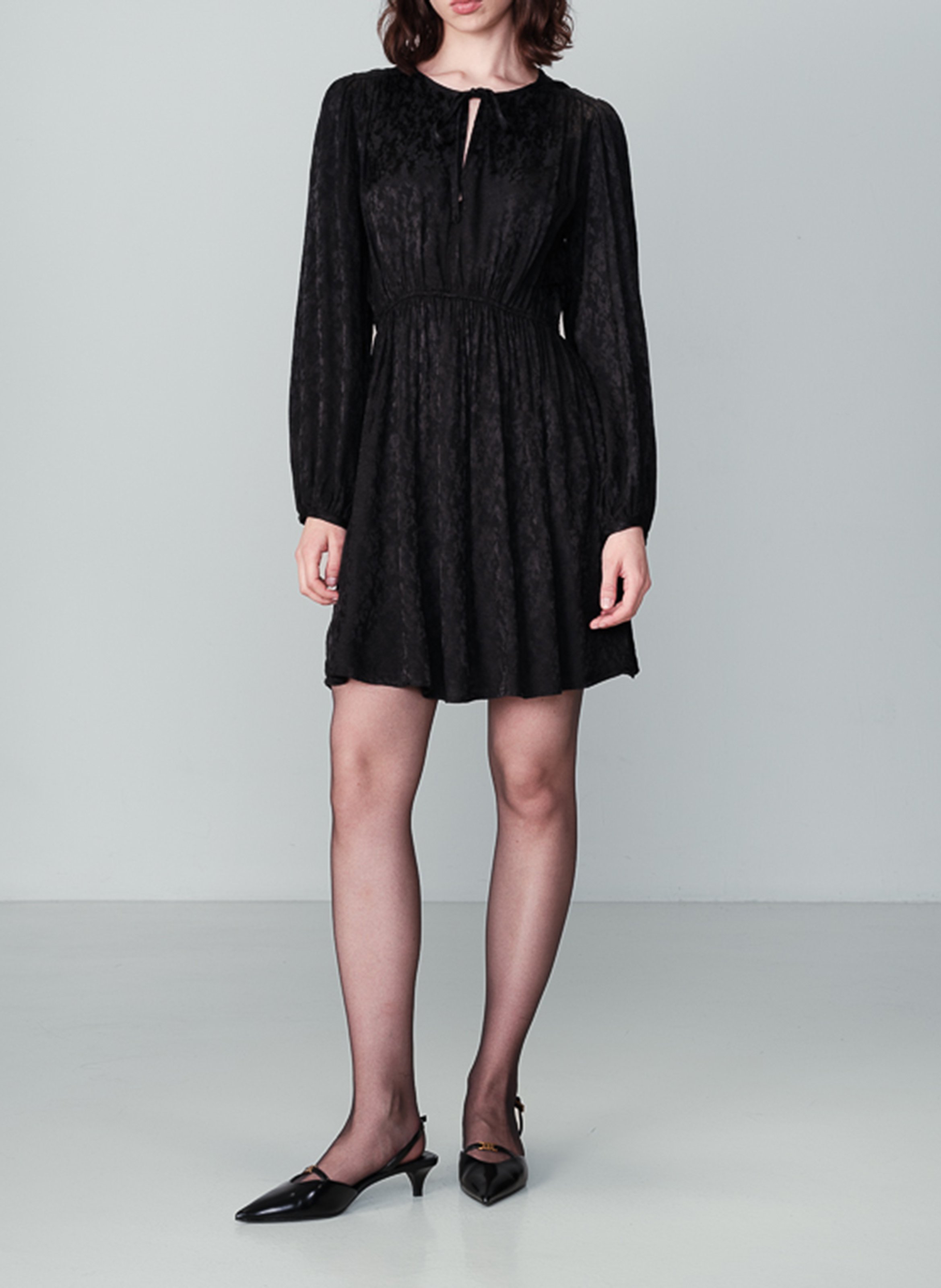Short fitted jacquard dress GRACE ET MILA Black