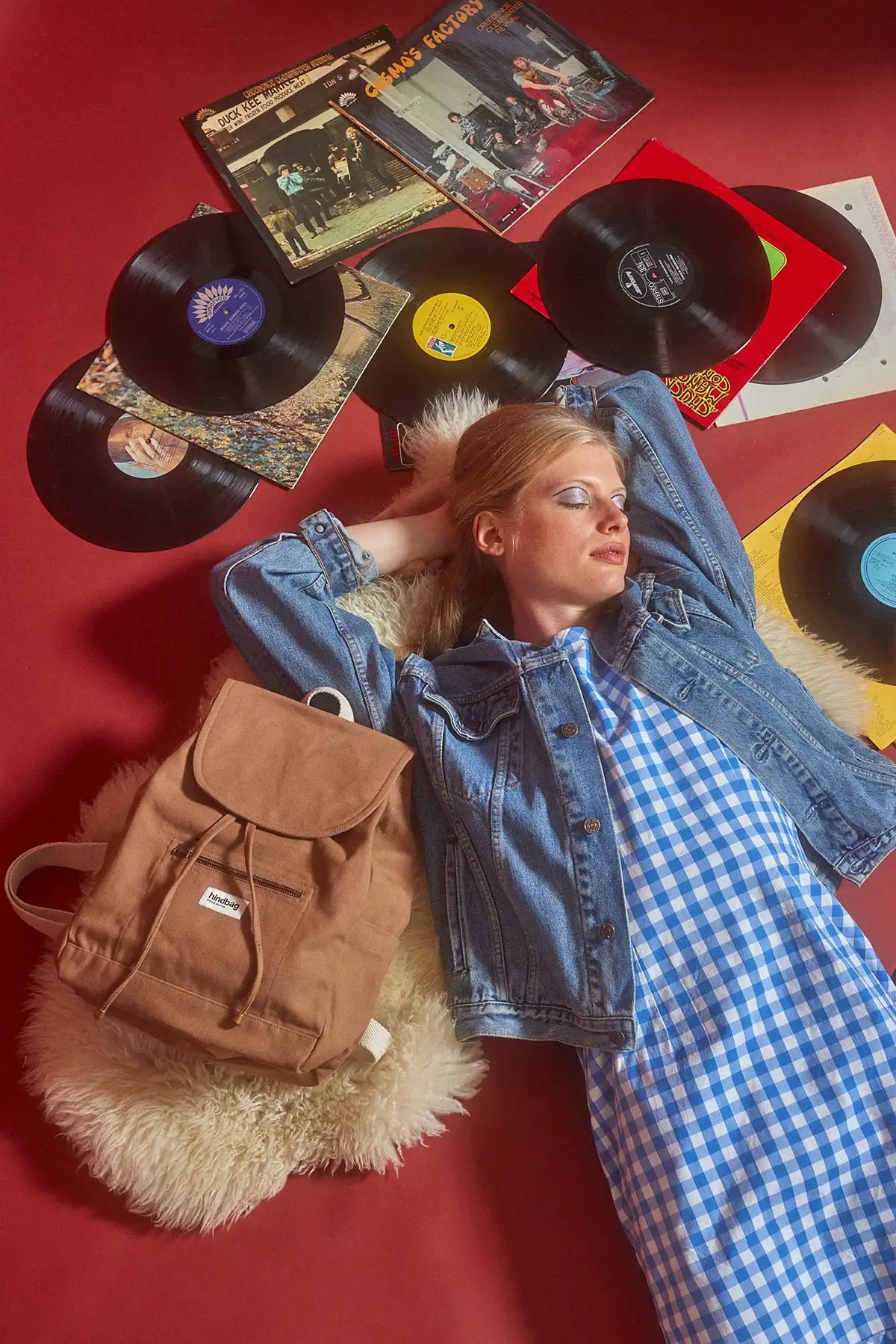 Cotton backpack HINDBAG Brown