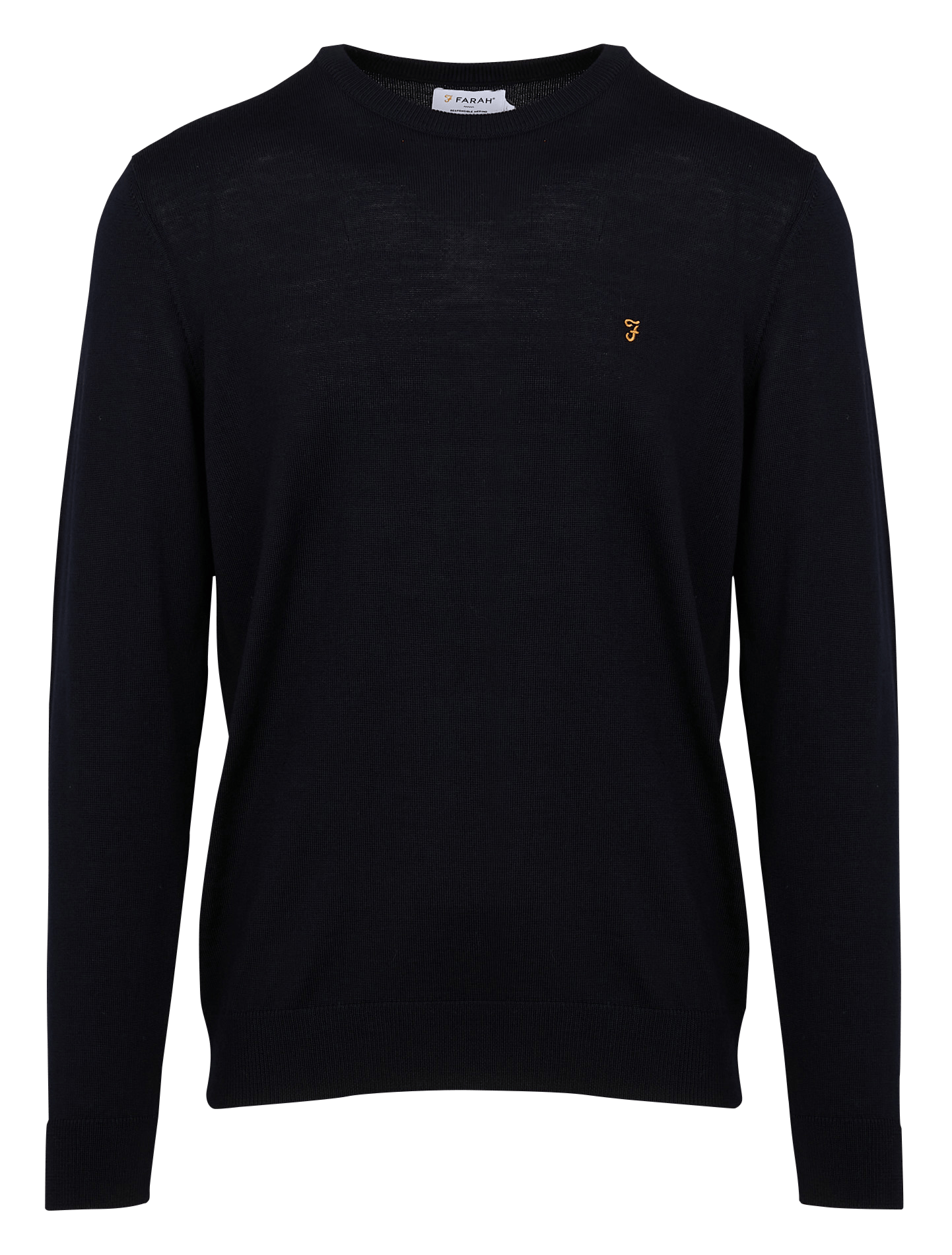 Regular merino wool sweater FARAH Blue