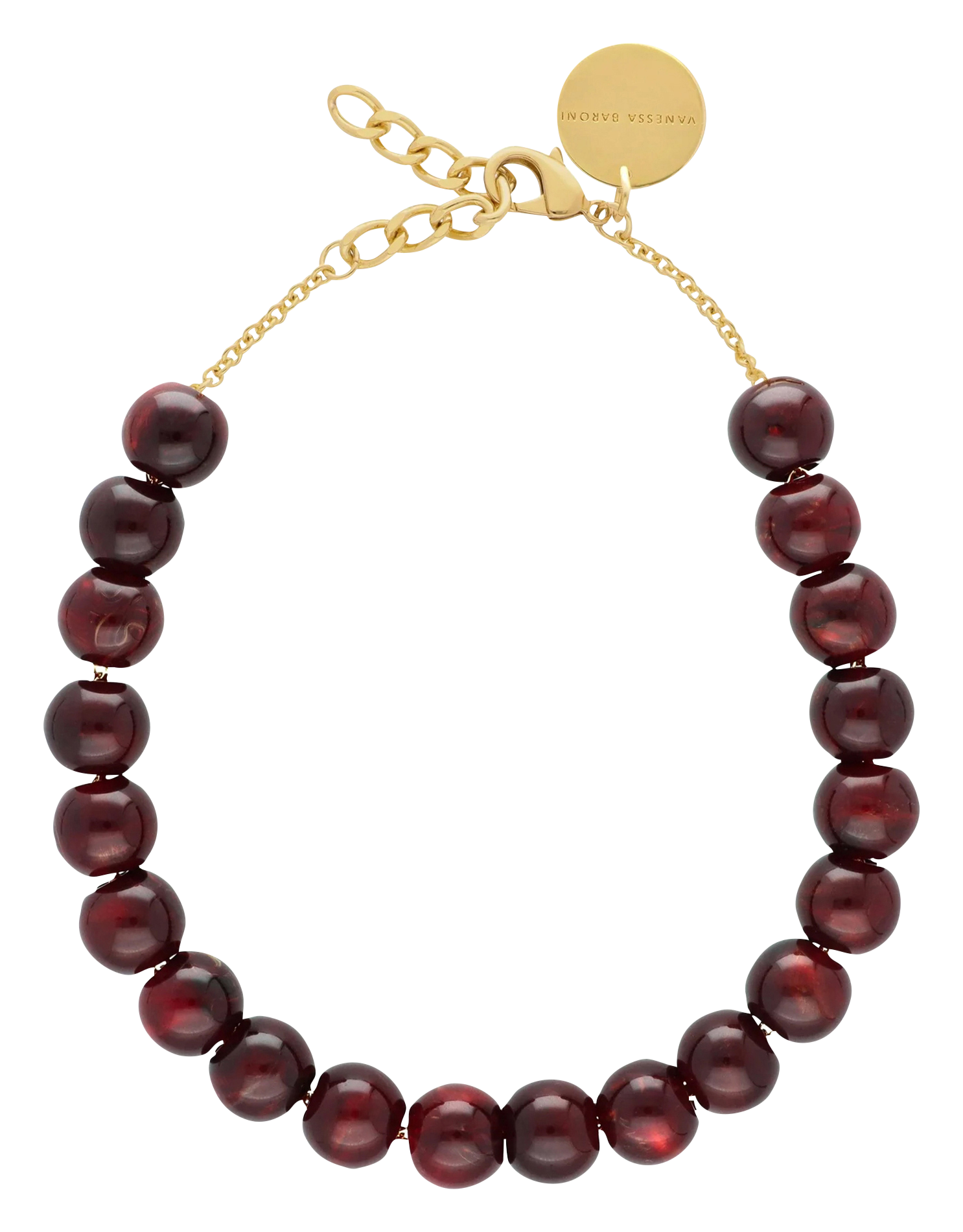Perlenhalskette VANESSA BARONI Rot