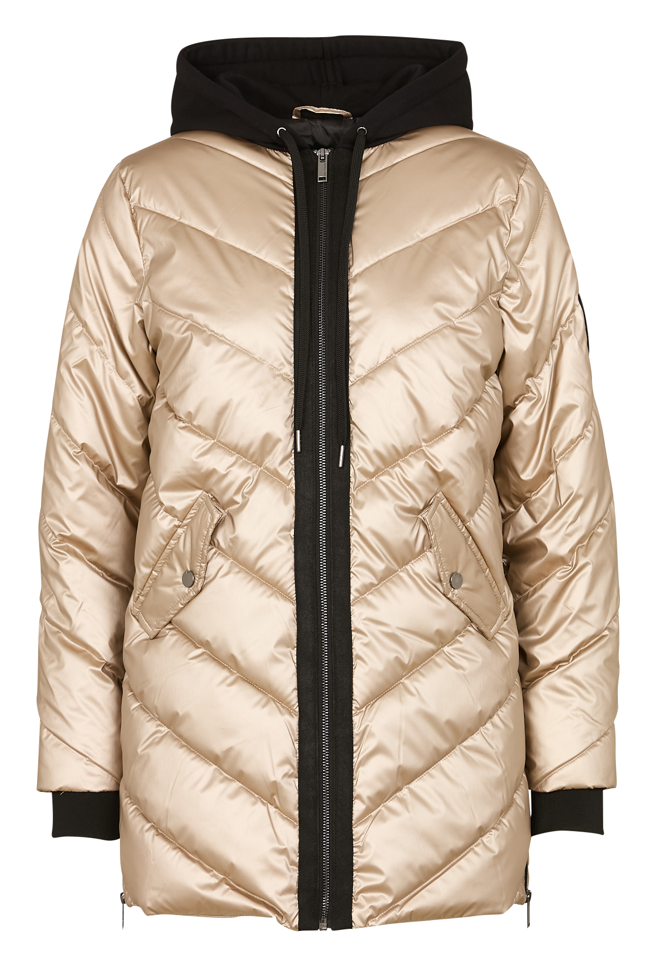 Straight padded jacket with hood IKKS Golden