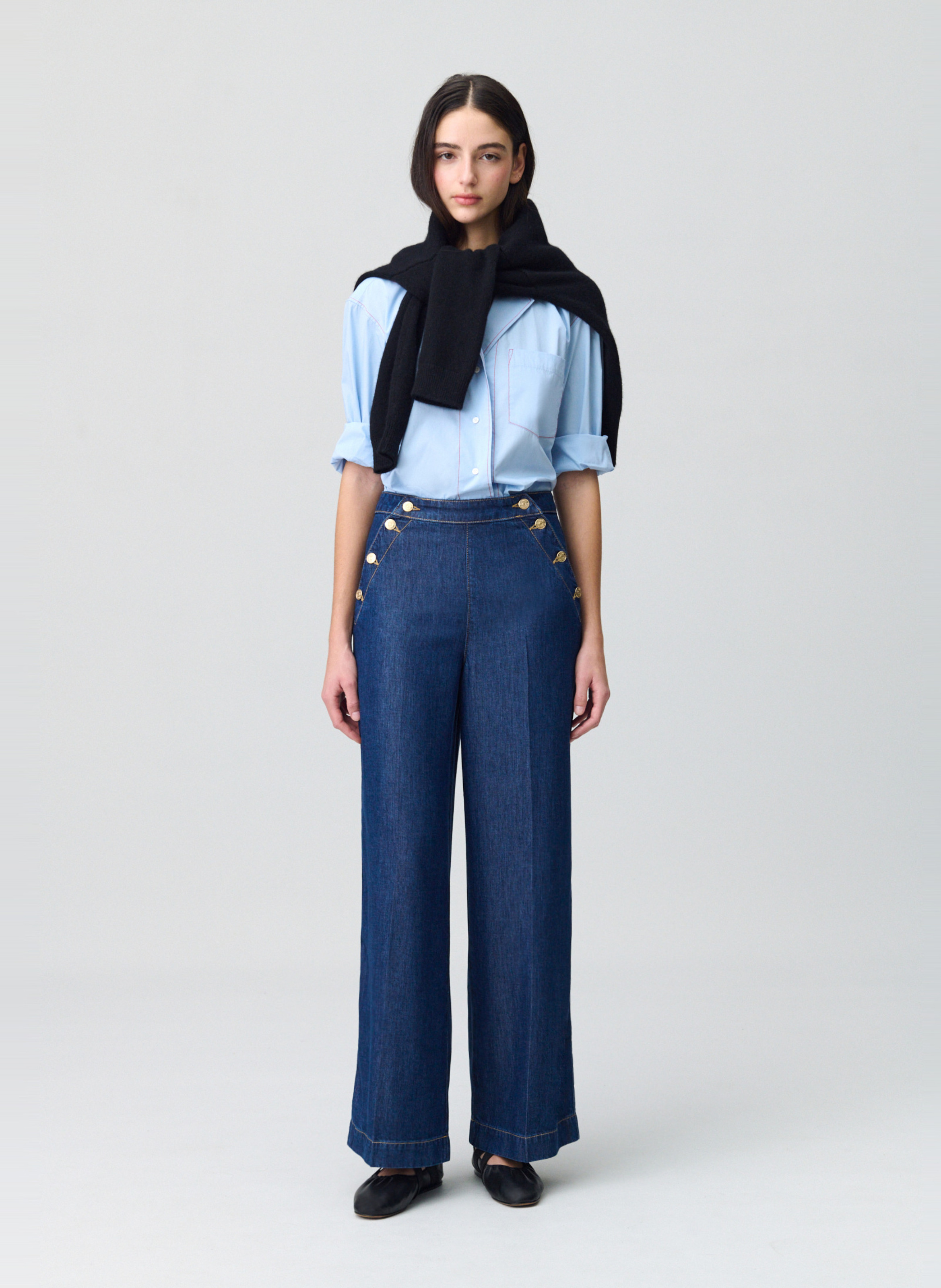 Jean à pont large  CLAUDIE PIERLOT Bleu