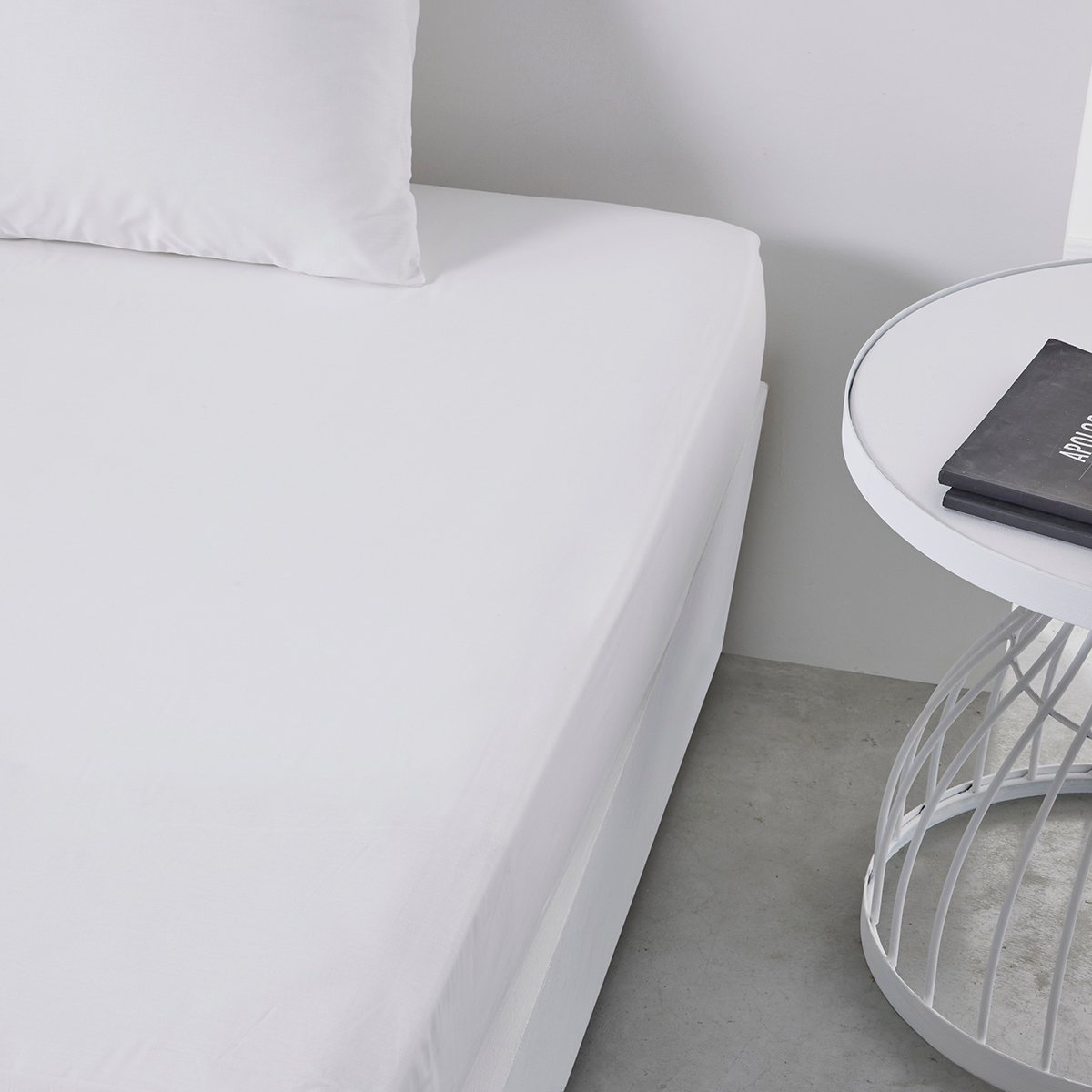 Fitted sheet with deep pockets in cotton TODAY LINGE DE MAISON White