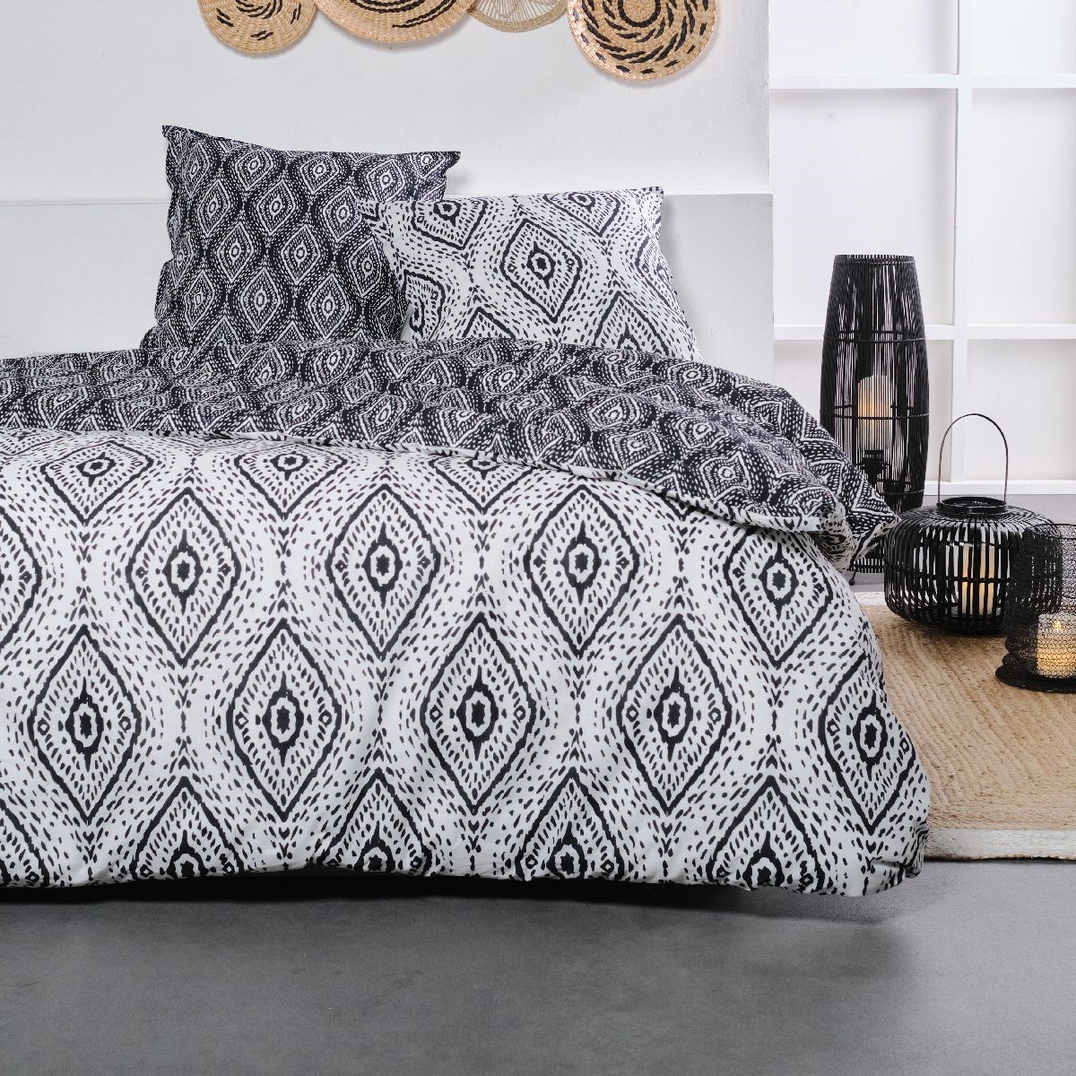 Cotton bedding set TODAY LINGE DE MAISON Black