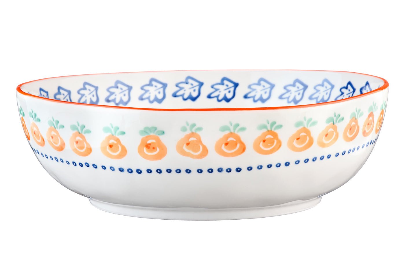 Salad bowl Napoli ø23.5cm and ø28cm - 2 pieces - citrus fruits BJORN White