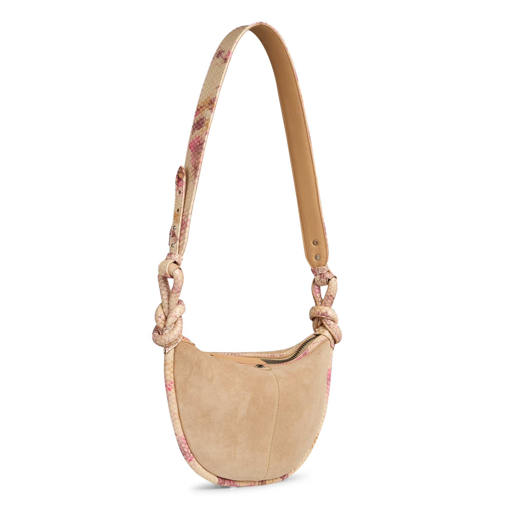 Sac en cuir velours mélangé CLARIS VIROT Marron