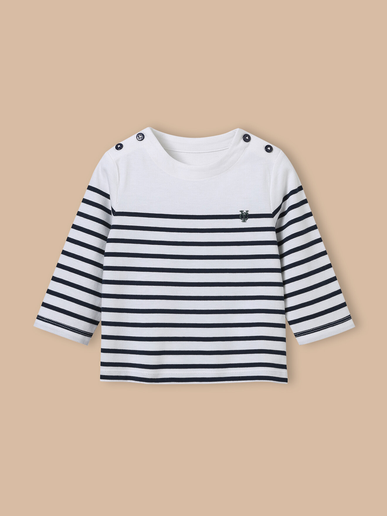 Organic cotton sailor shirt CYRILLUS White