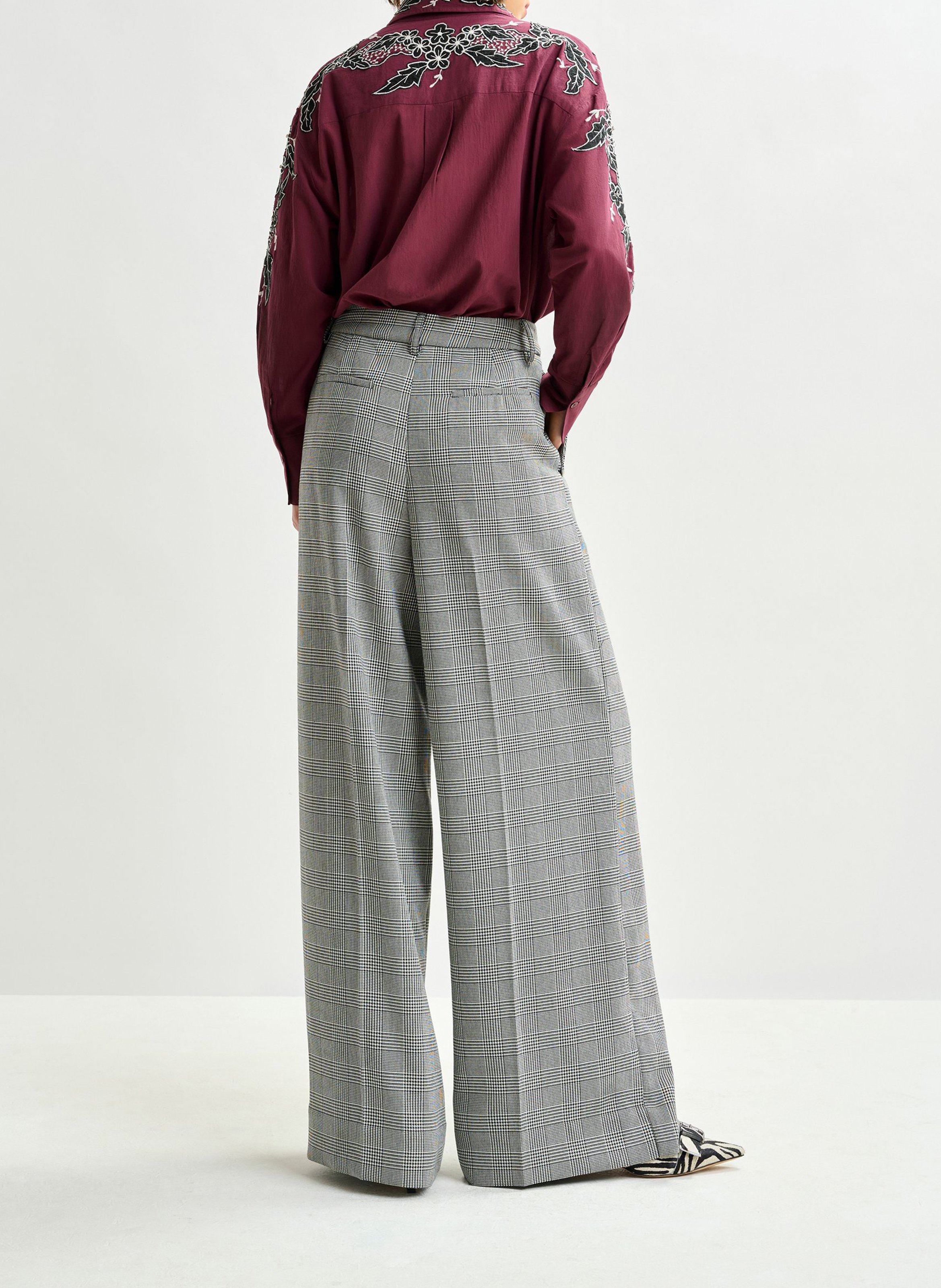 Pantalon large rayé ESSENTIEL ANTWERP Gris