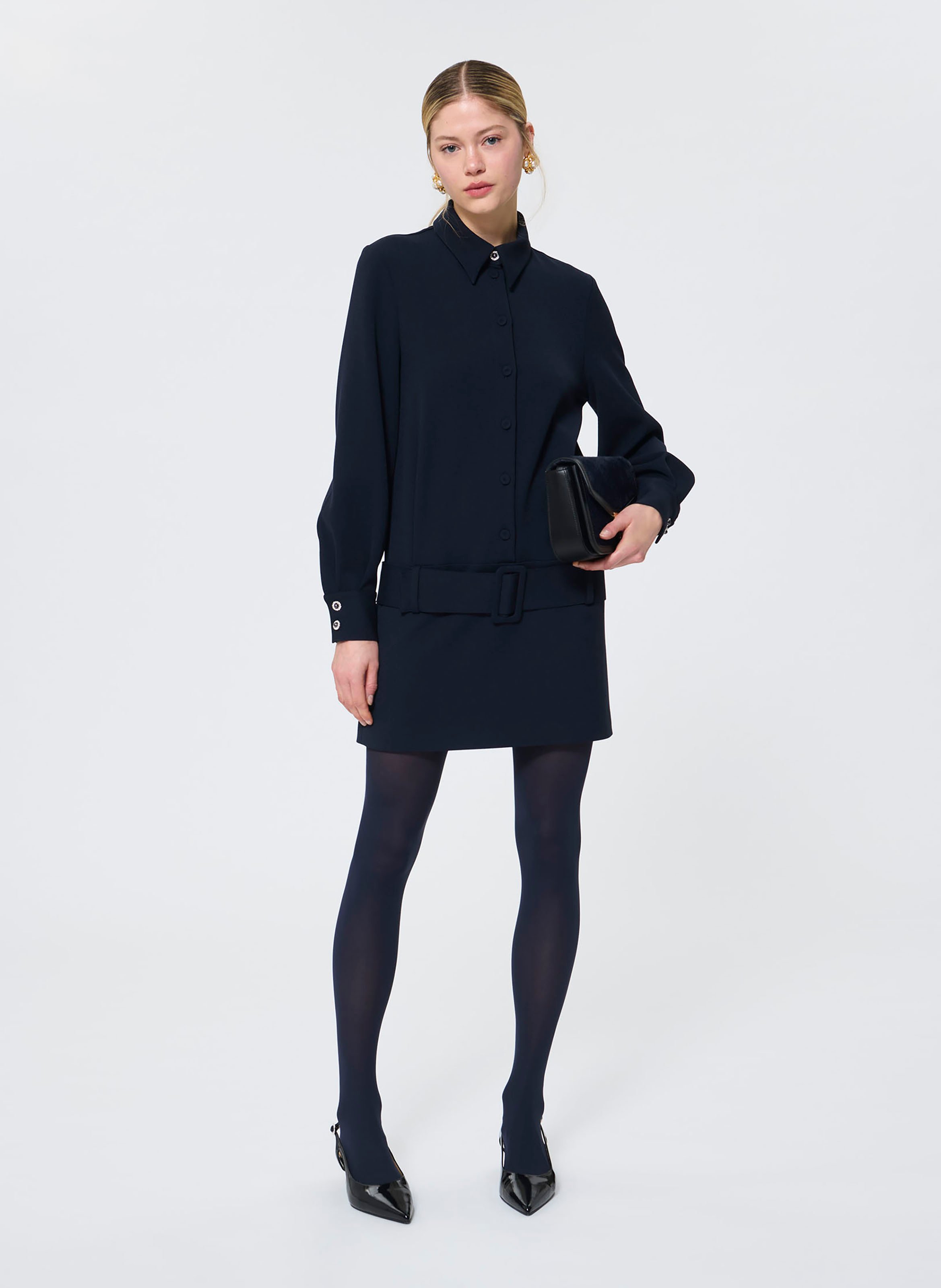 Robe courte col classique TARA JARMON Blue