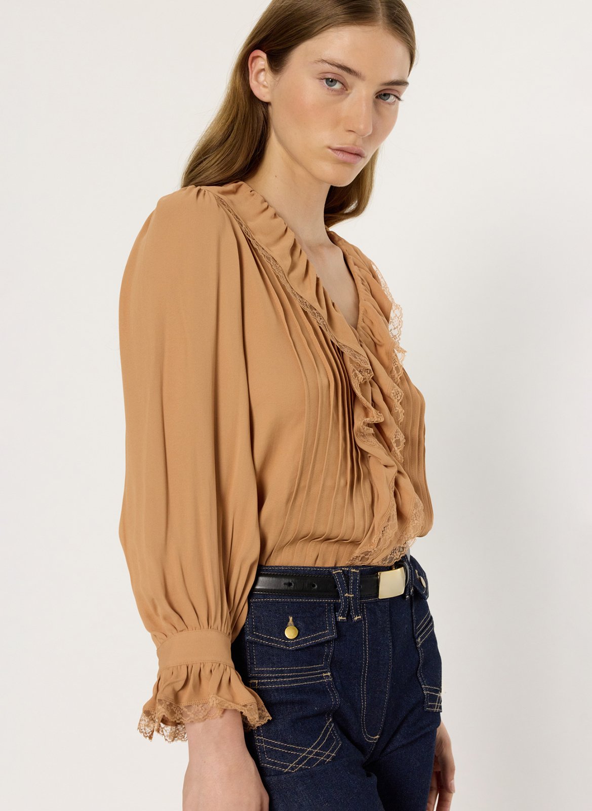 Blouse col v  GERARD DAREL Orange