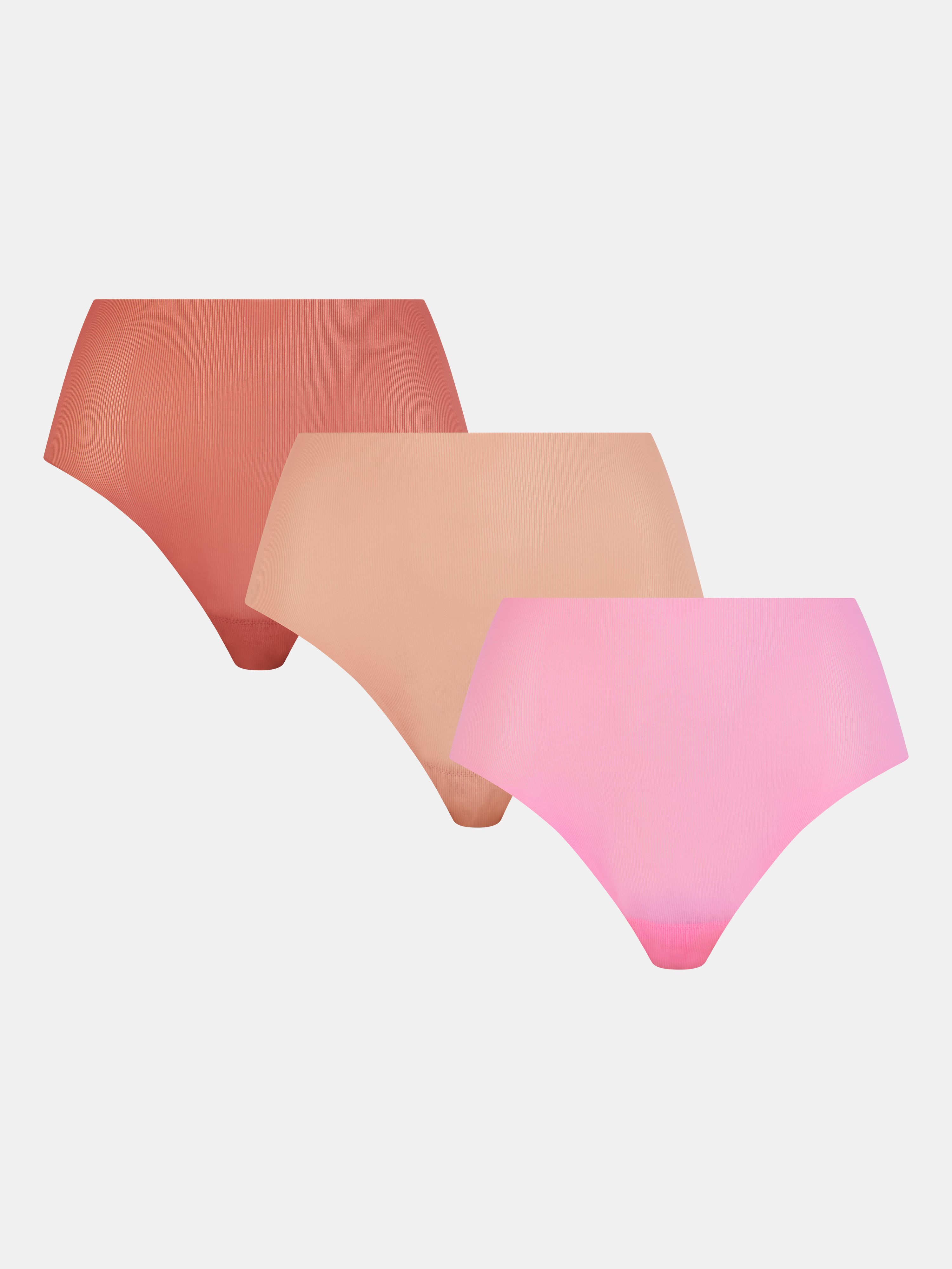 High-waisted panty pack x3 CHANTELLE PULP White