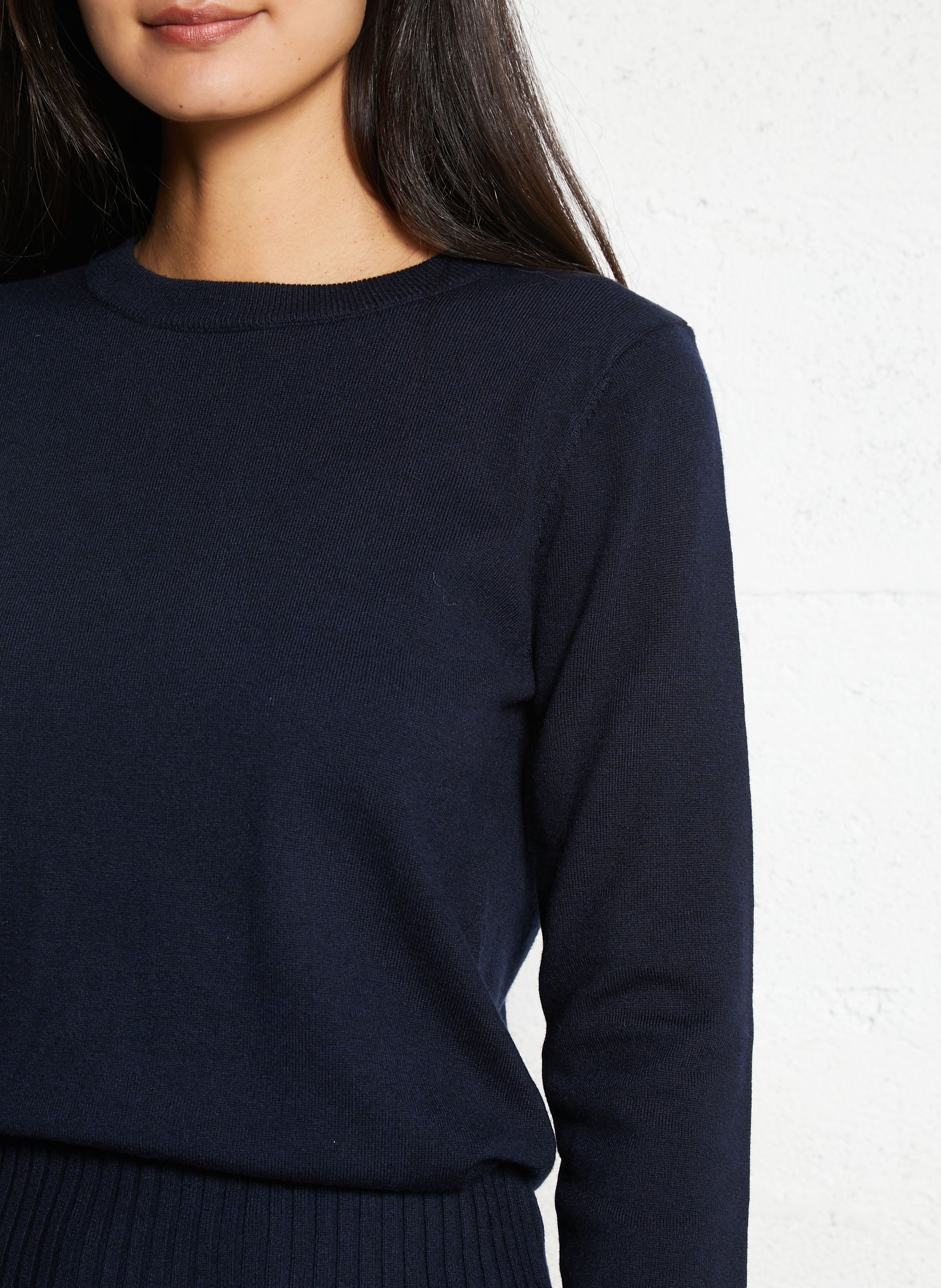 Fitted round neck sweater LA PETITE ETOILE Blue