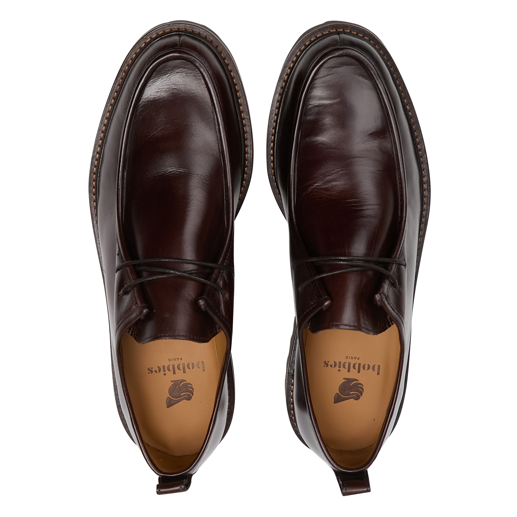Derbies à plateau en cuir BOBBIES Marron