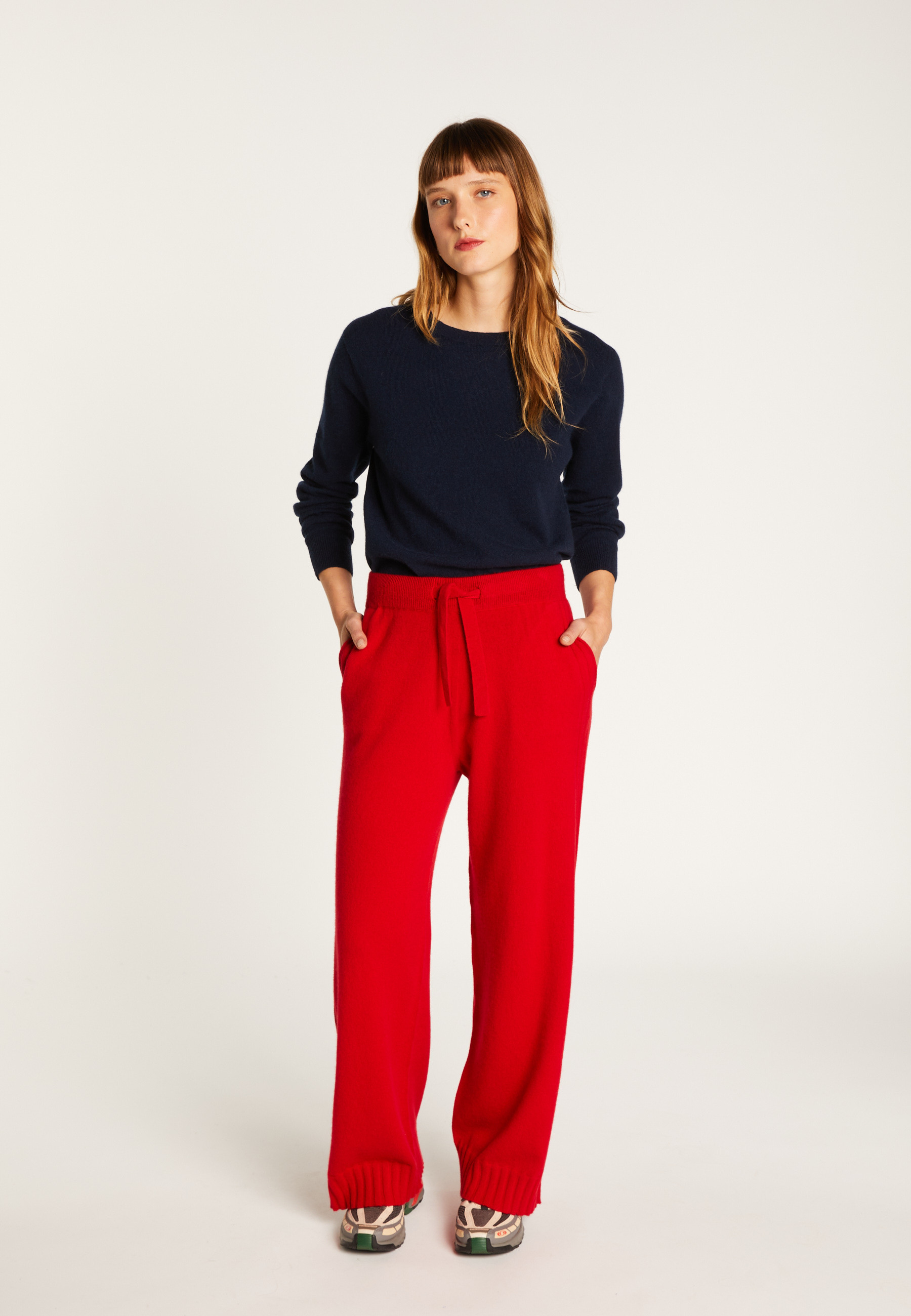 Cashmere pants BABETTE 52-rouge