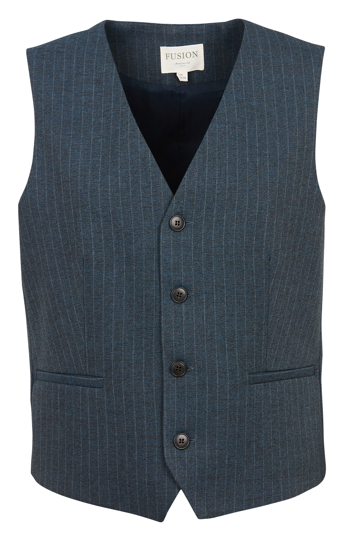 Rechte gestreepte gilet MAISON 123 Grijs