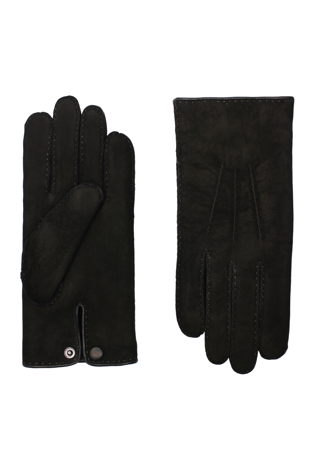 David leather double-faced gloves AGNELLE Brown
