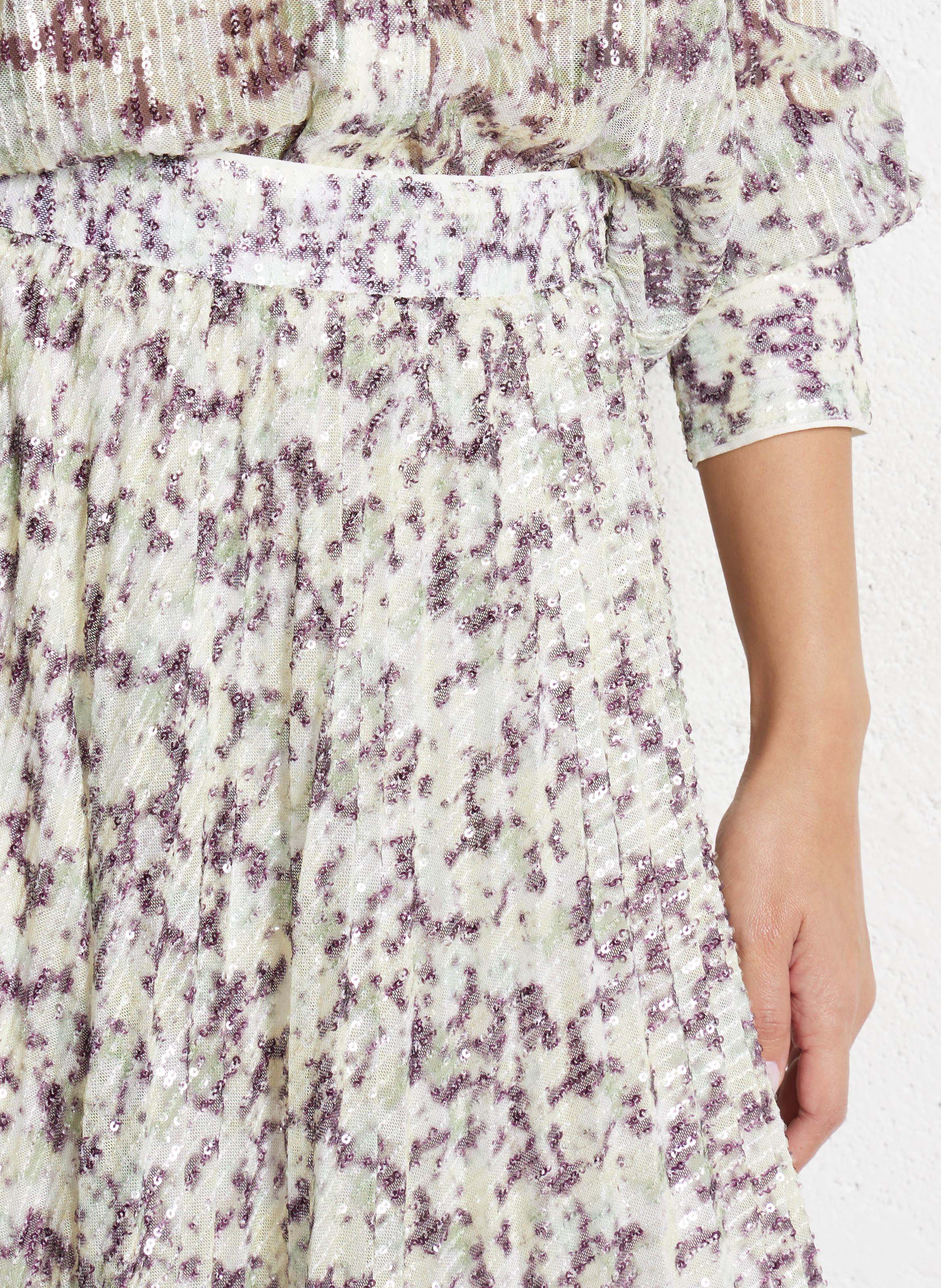 Langer, bestickter Rock  IKKS Grun