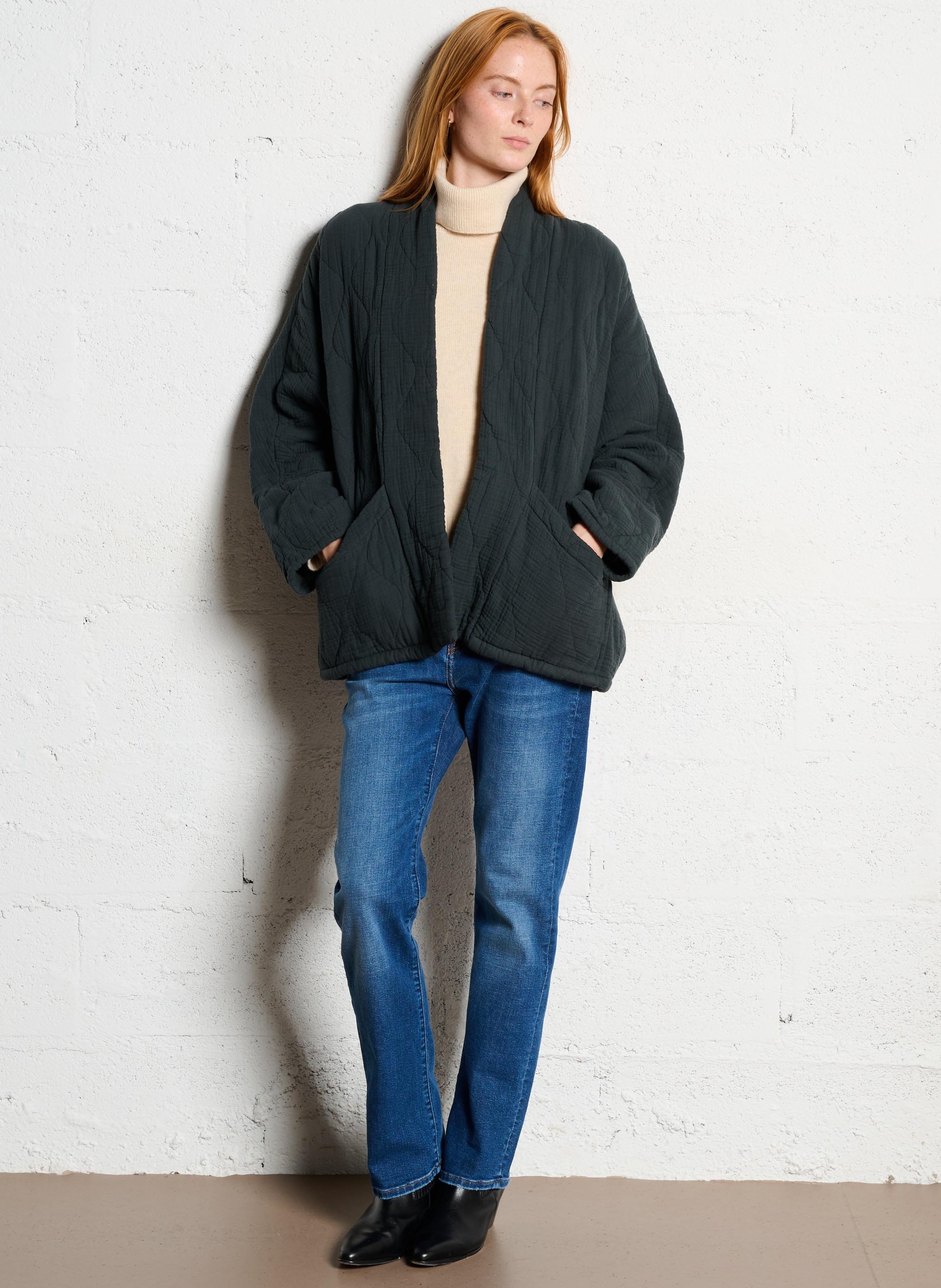 Oversize Steppjacke aus Baumwolle AOKYANOS Grau