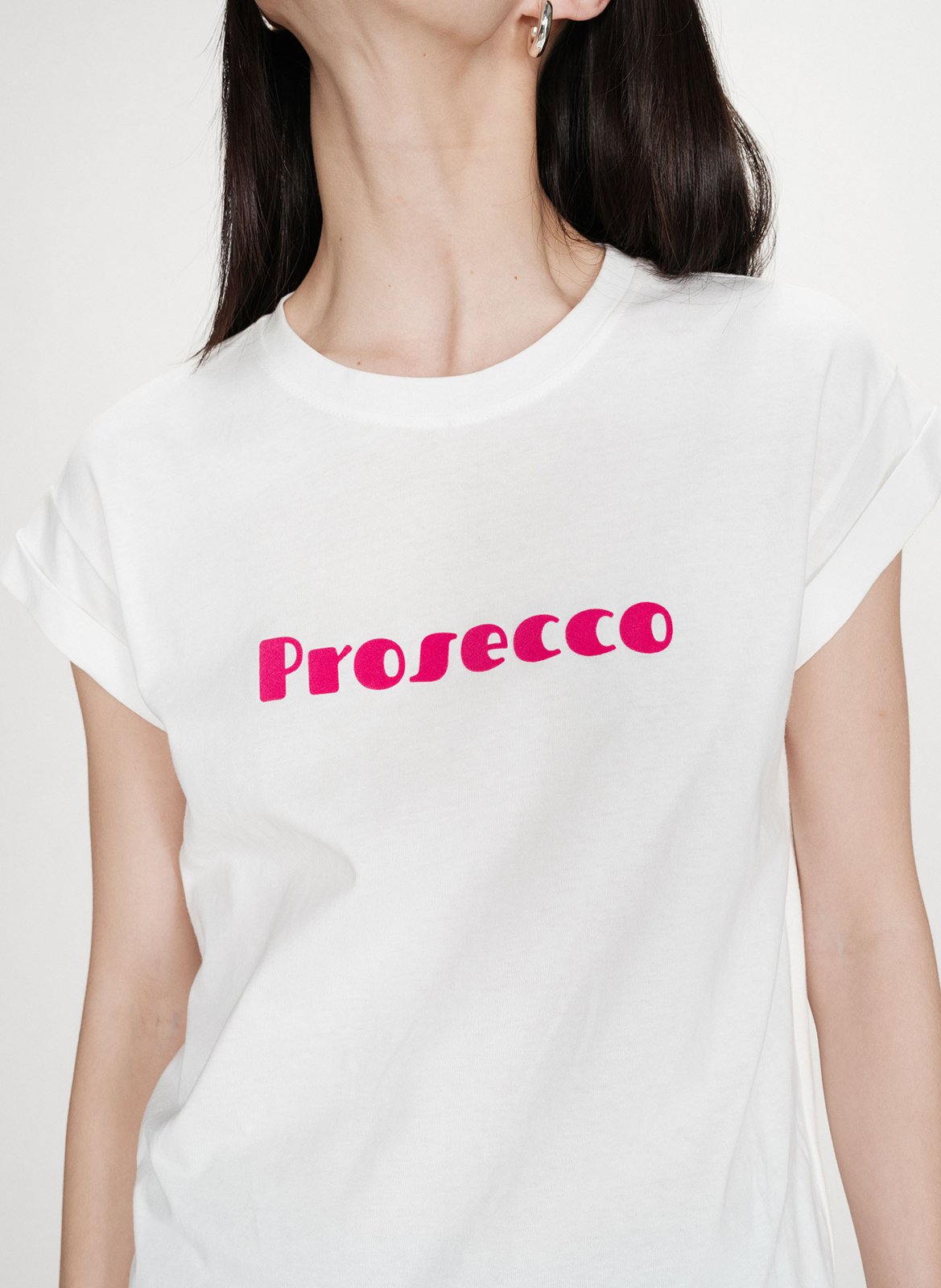 Tee-shirt col rond en coton  GRACE ET MILA Rose