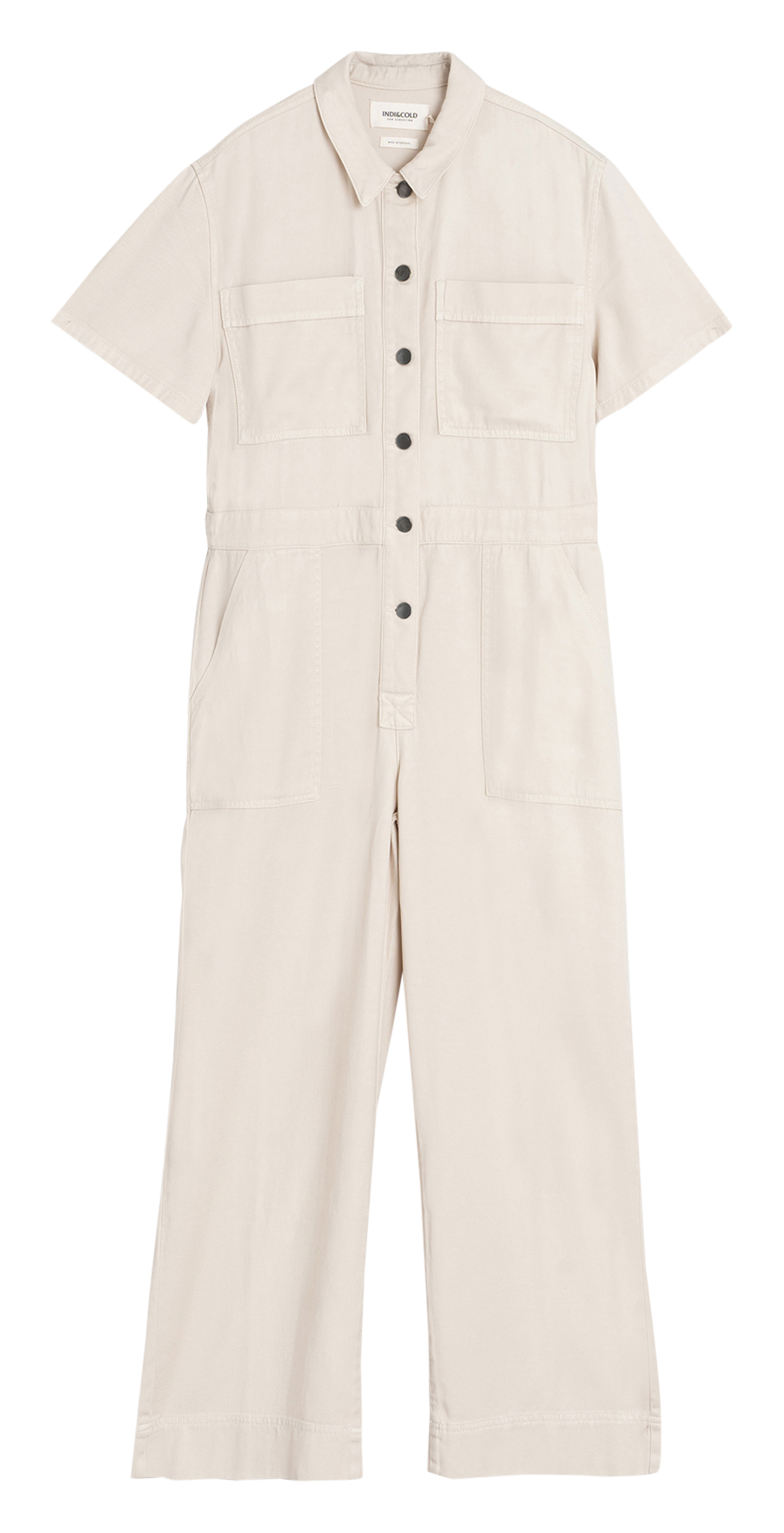 Wide-leg buttoned jumpsuit INDI & COLD Grey