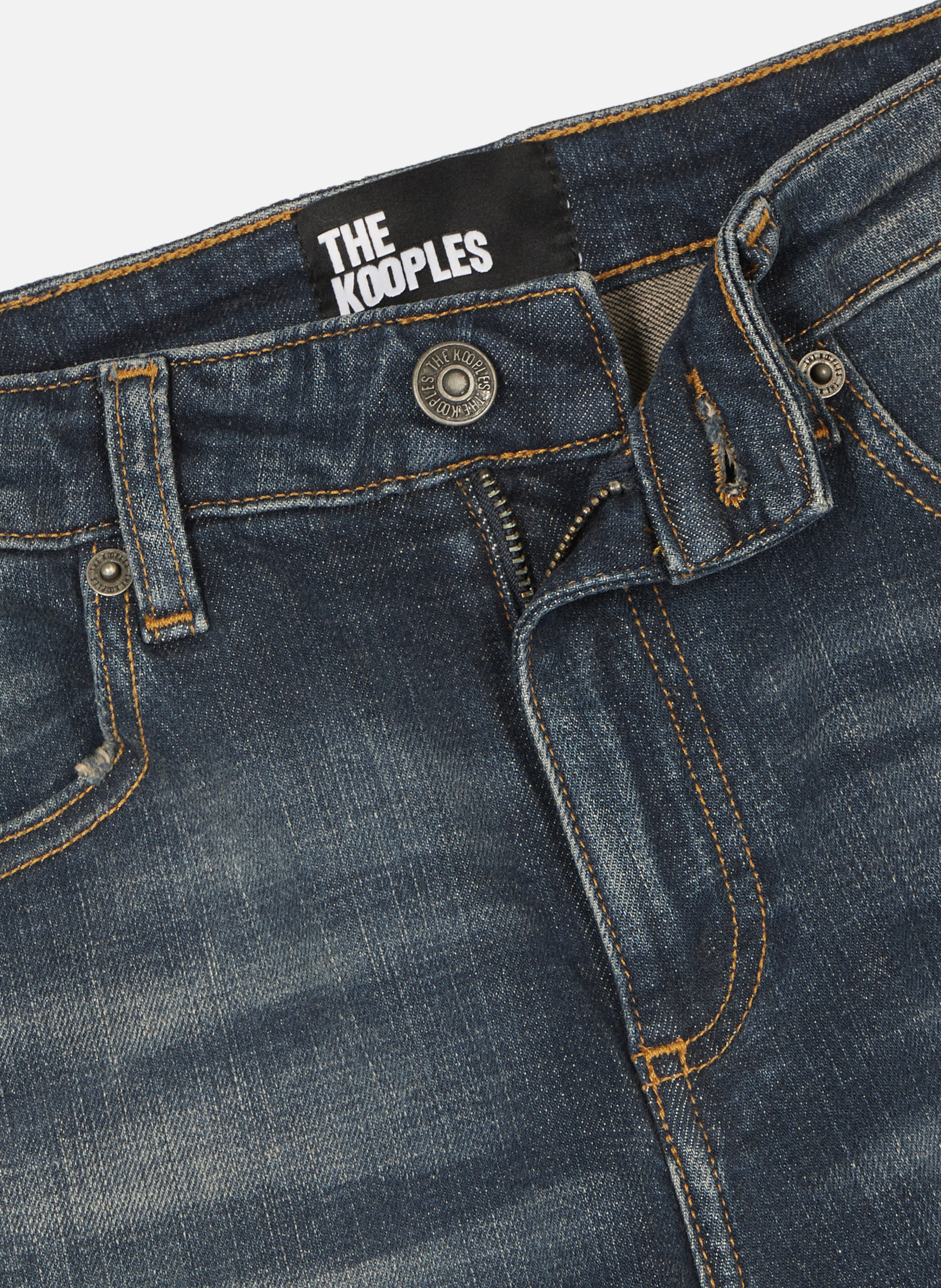 Bootcut jeans with abrasions THE KOOPLES Blue