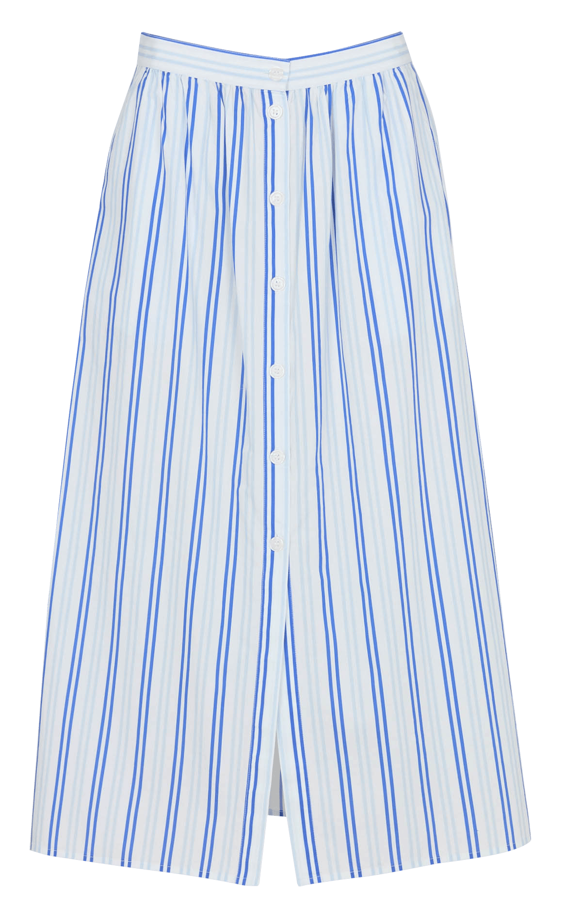 Jupe longue évasée à rayures en coton PETITE MENDIGOTE Bleu