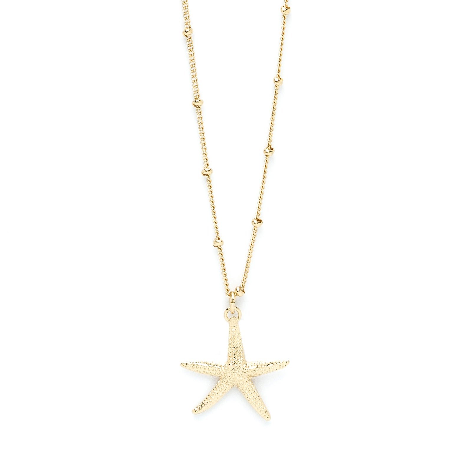 Silver-plated star necklace GoldenMONSIEUR SIMONE