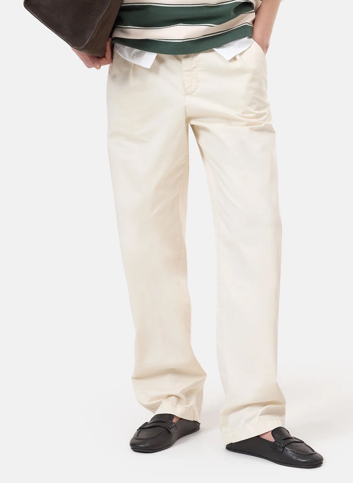 Panralon large en coton mélangé CLOSED Beige