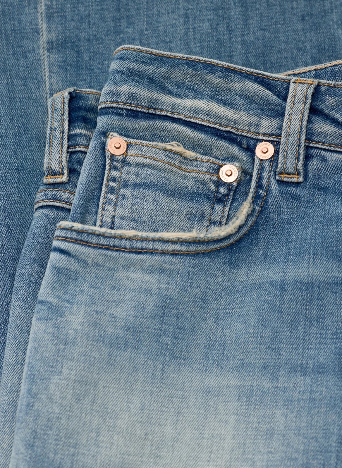 Jean droit en coton mélangé CLOSED Bleu