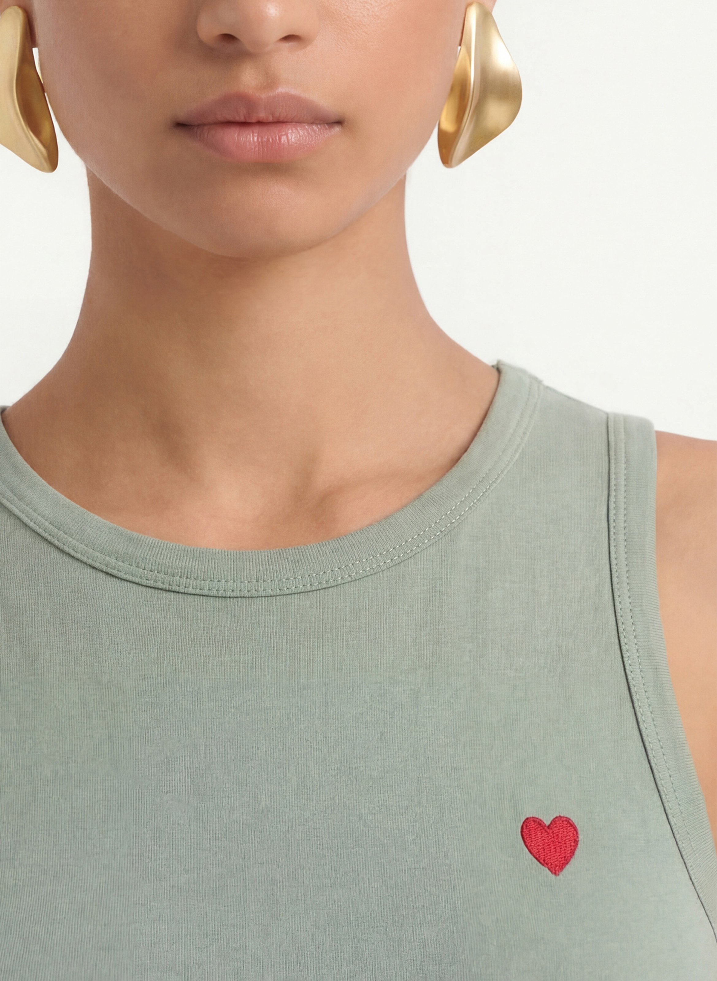 Débardeur col rond en coton KOOKAI Vert