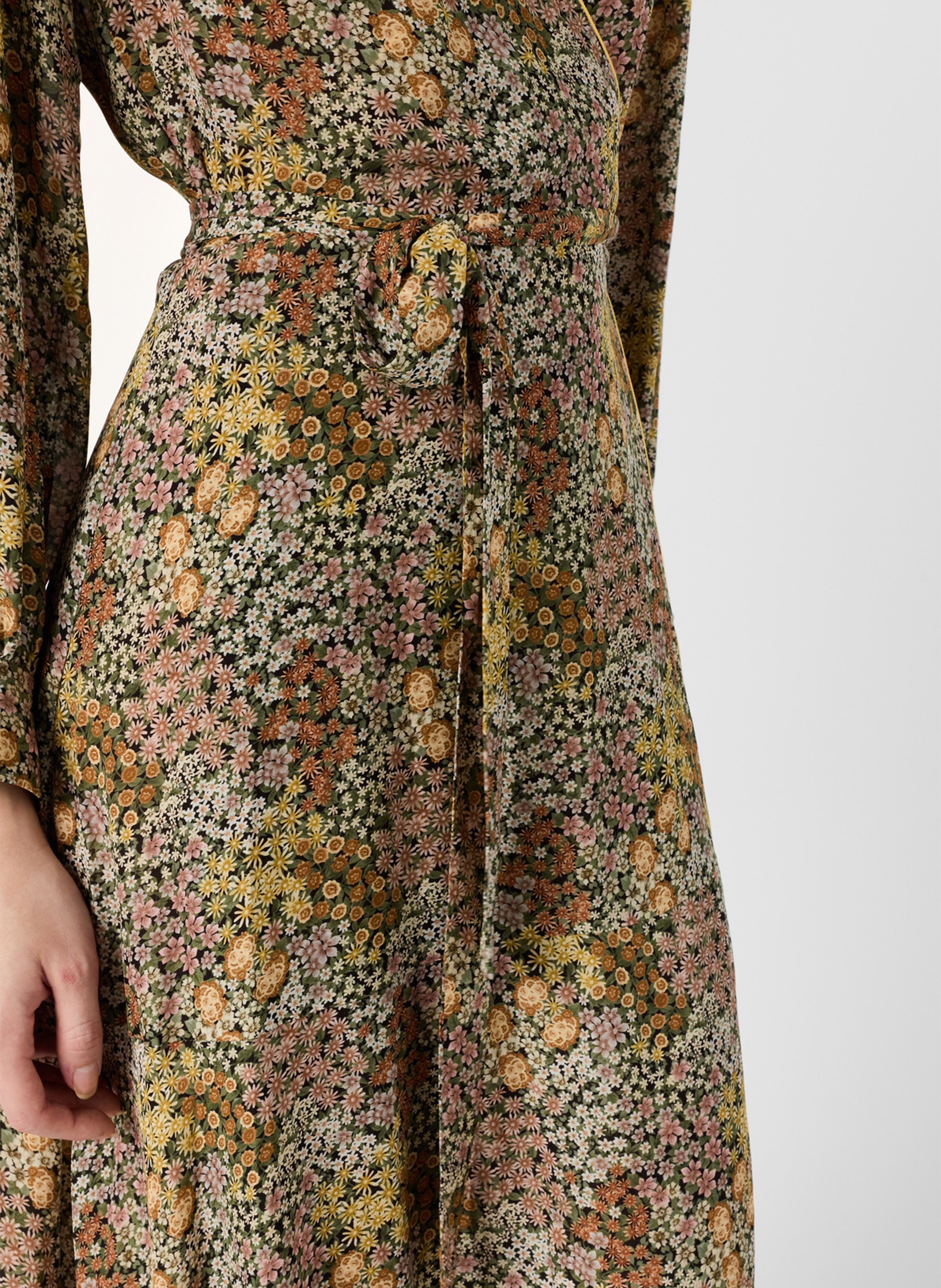 Robe longue col V mprimé GERARD DAREL Rosa