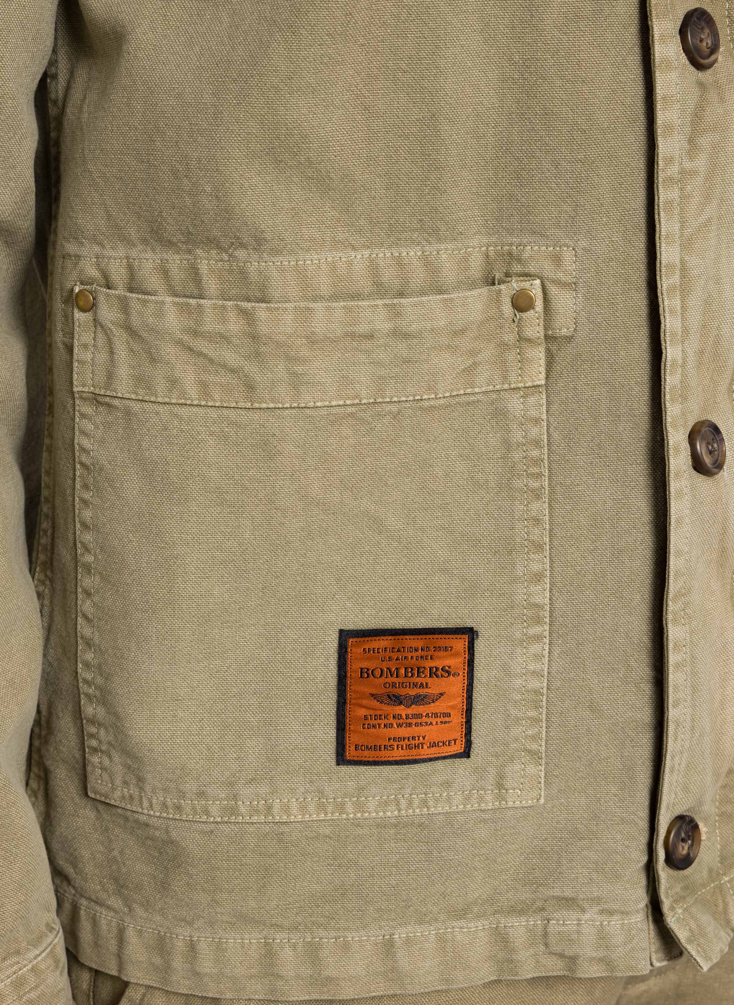 Sobrecamisa recta de algodón BOMBERS ORIGINAL Marron