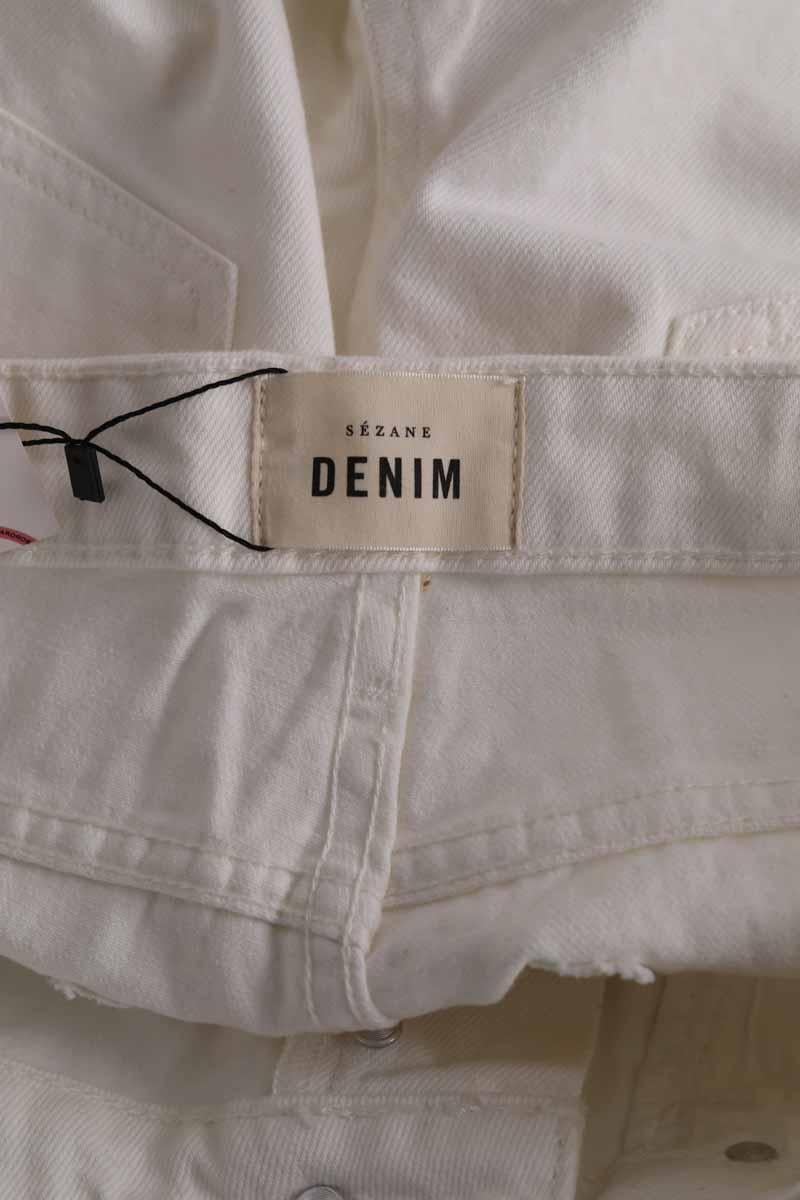 Straight cotton-blend pants SEZANE - Seconde main White