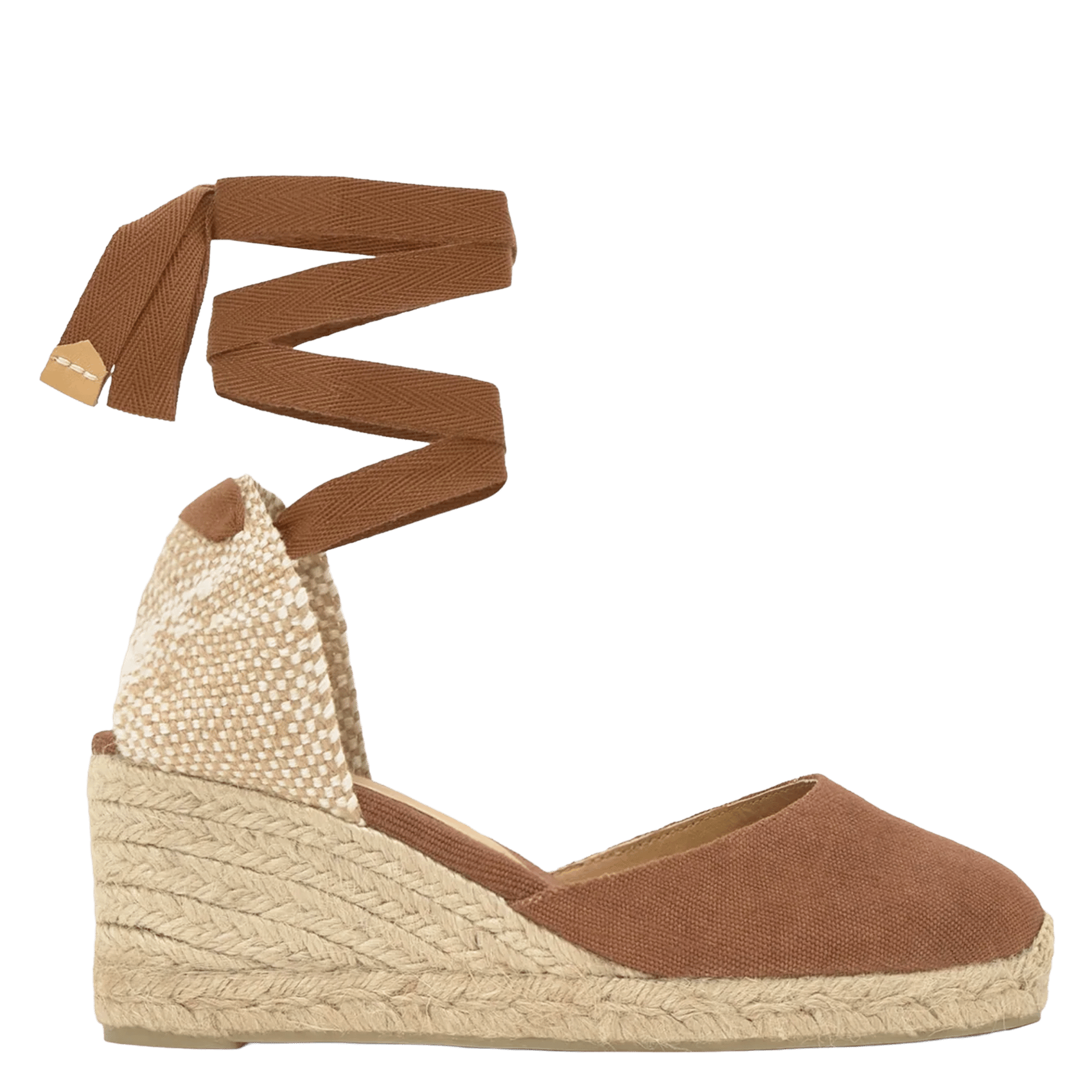 Espadrilles compensées en coton CASTANER Marron