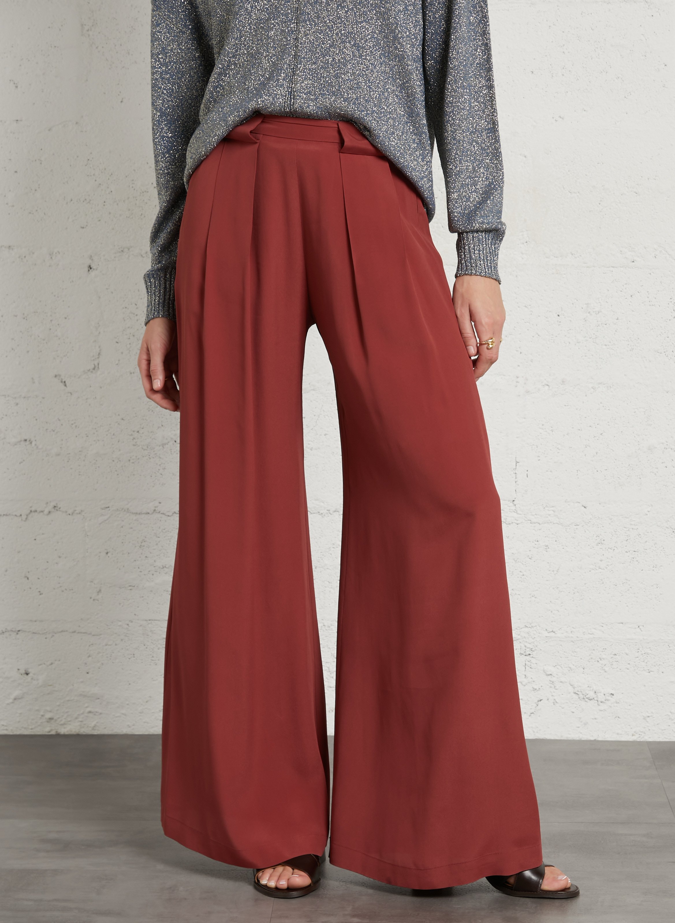 Wide trousers MOMONI Brown