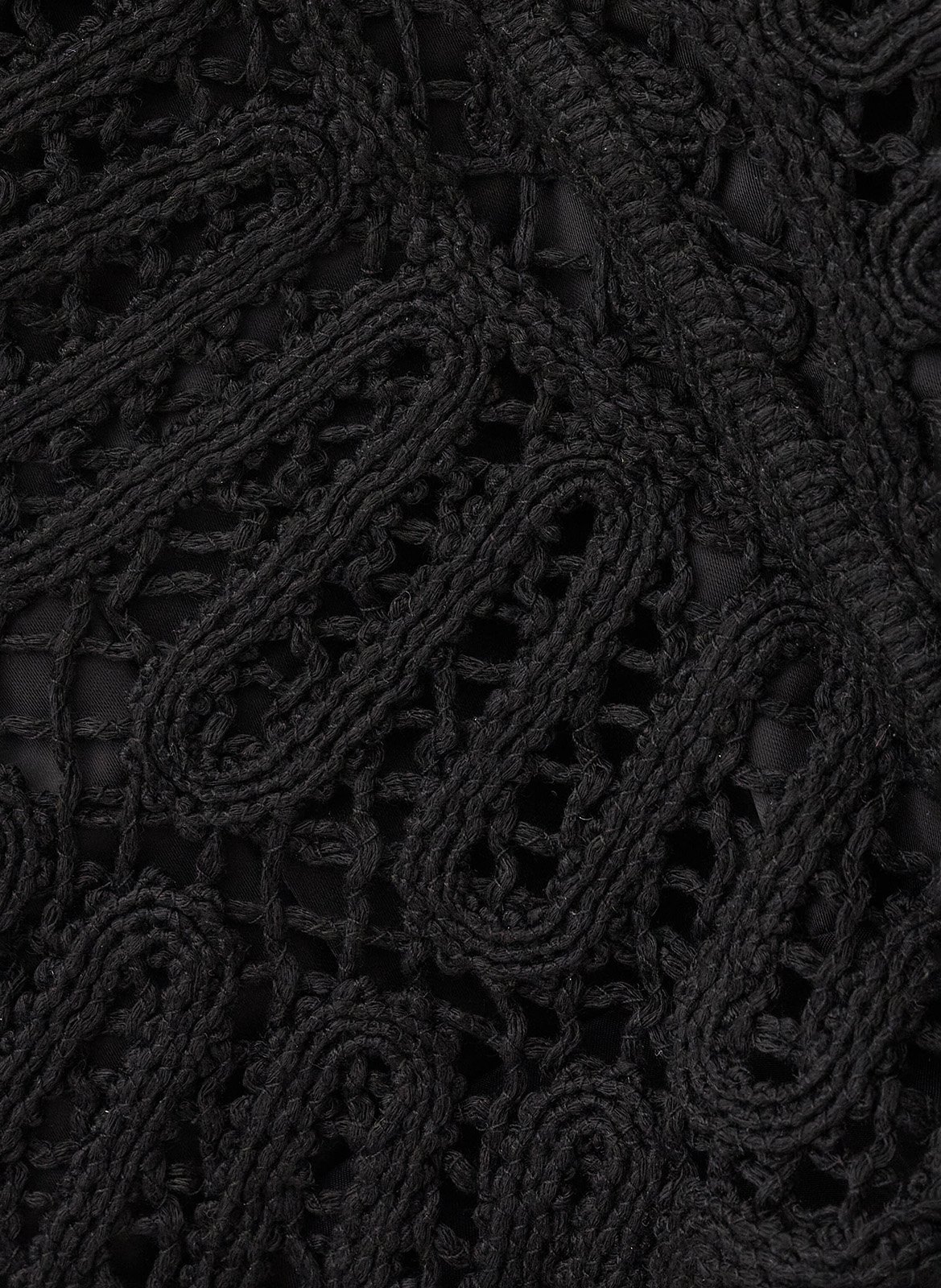Robe bustier midi évasée à dentelle BA&SH Noir