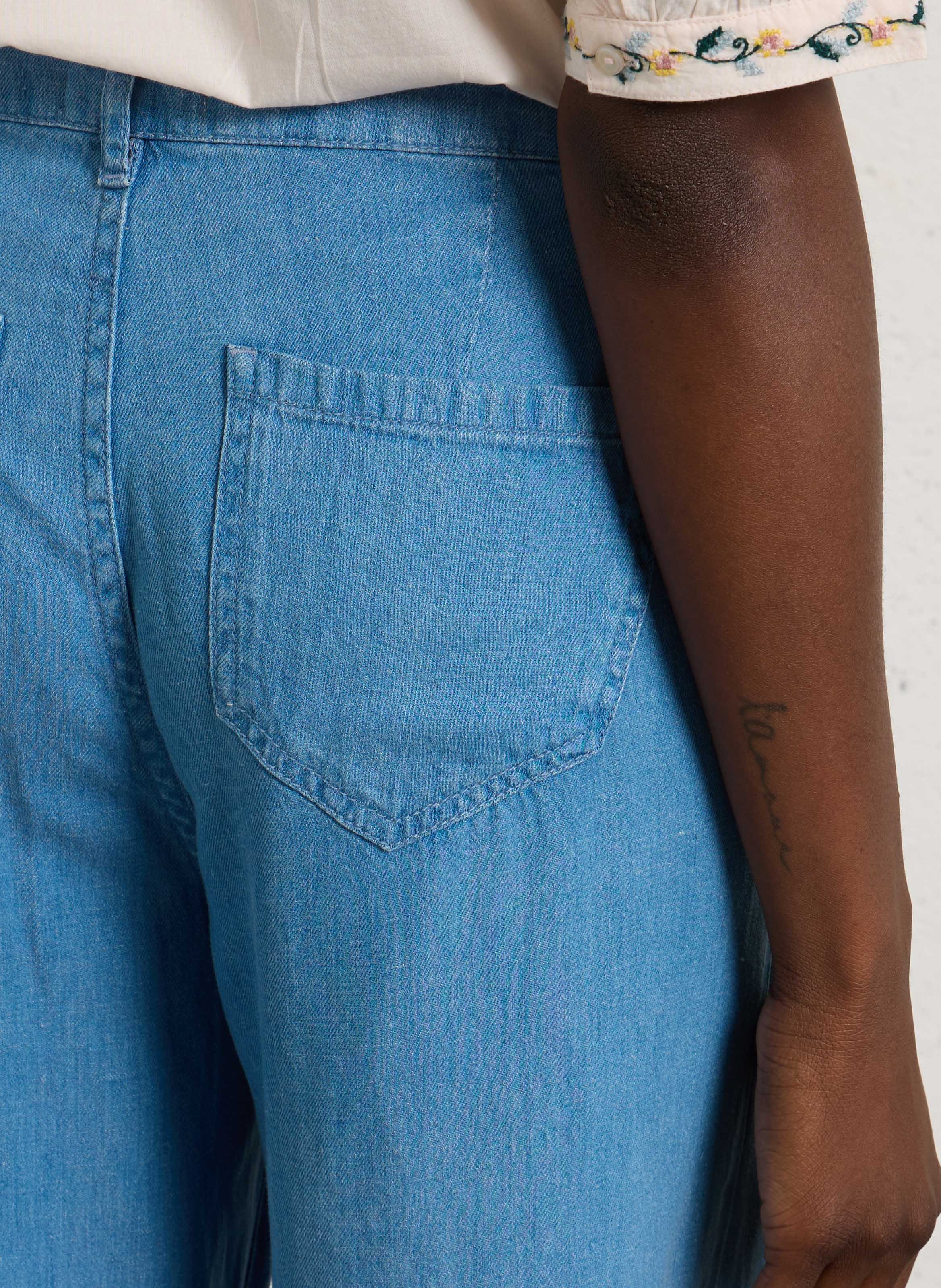 Gekleurde straight-fit jeans met 5 zakken MAISON 123 Blauw
