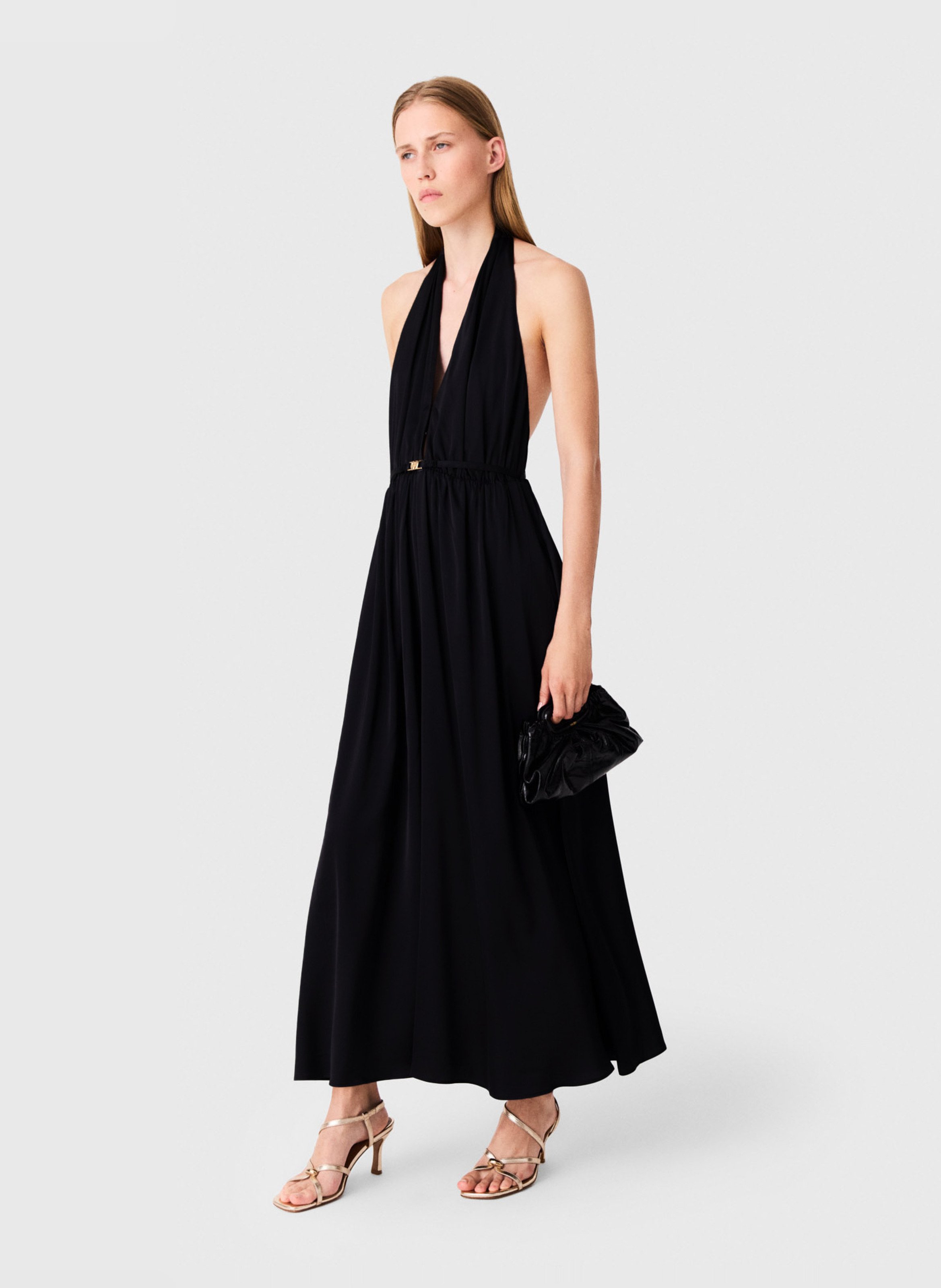 Long flared dress MAJE Blue
