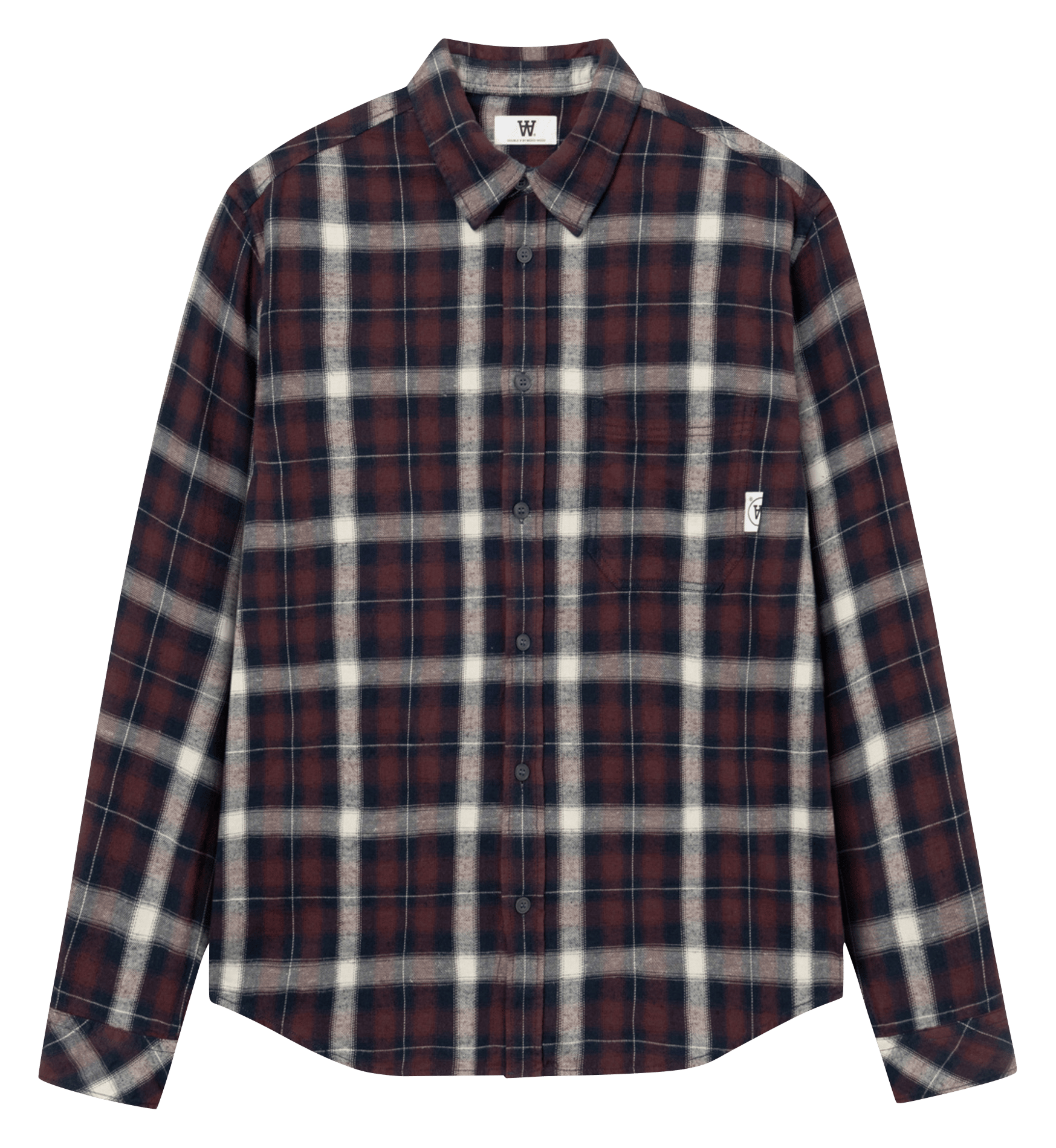 Straight organic cotton shirt WOOD WOOD Red
