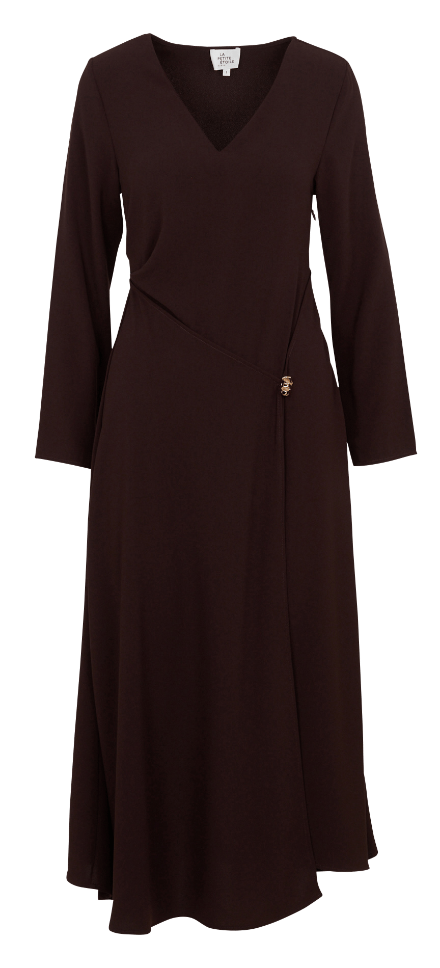 Solid color asymmetrical midi dress LA PETITE ETOILE