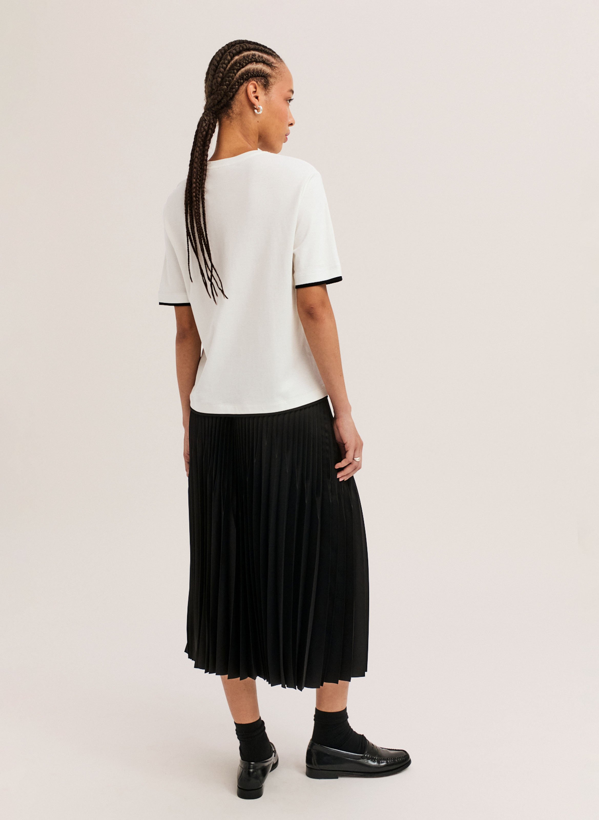 Oversized T-shirt met ronde hals van katoen PABLO Wit
